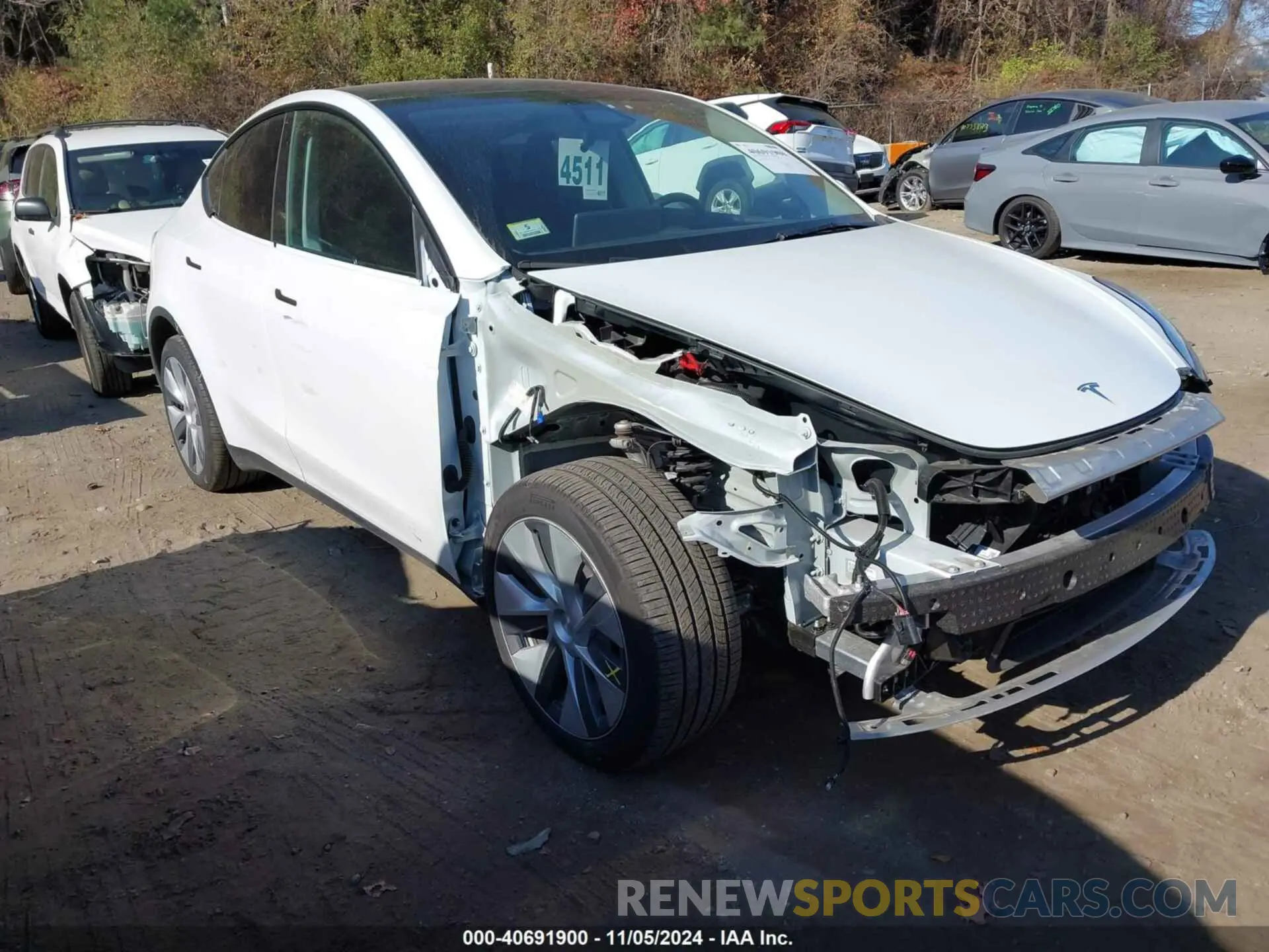 1 fotografías del automóvil dañado 7SAYGDEE4RA285178 TESLA MODEL Y 2024