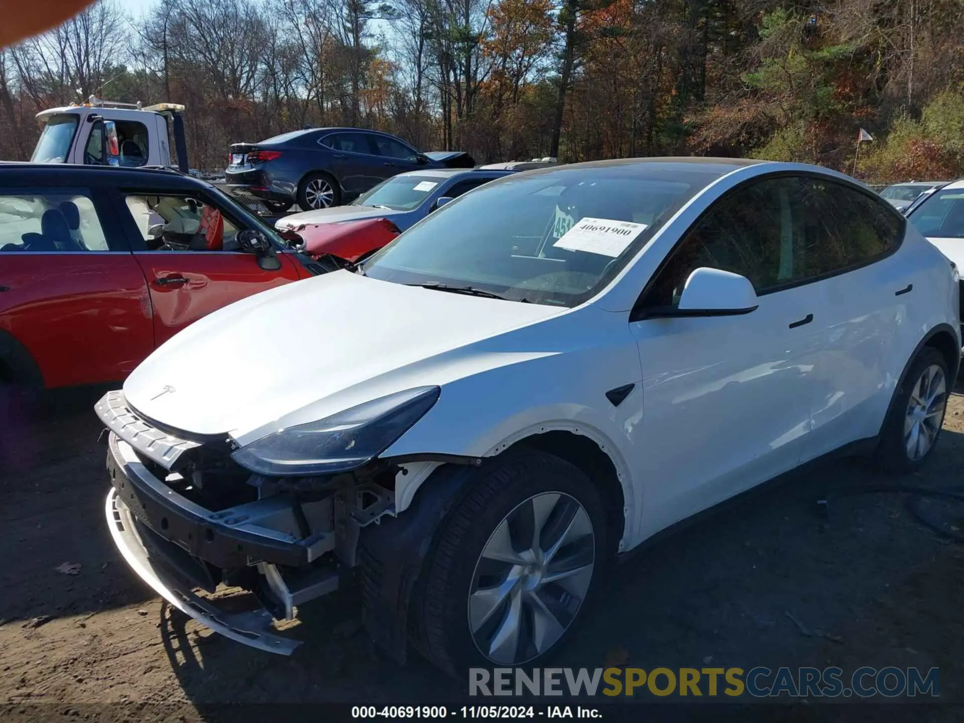 2 fotografías del automóvil dañado 7SAYGDEE4RA285178 TESLA MODEL Y 2024