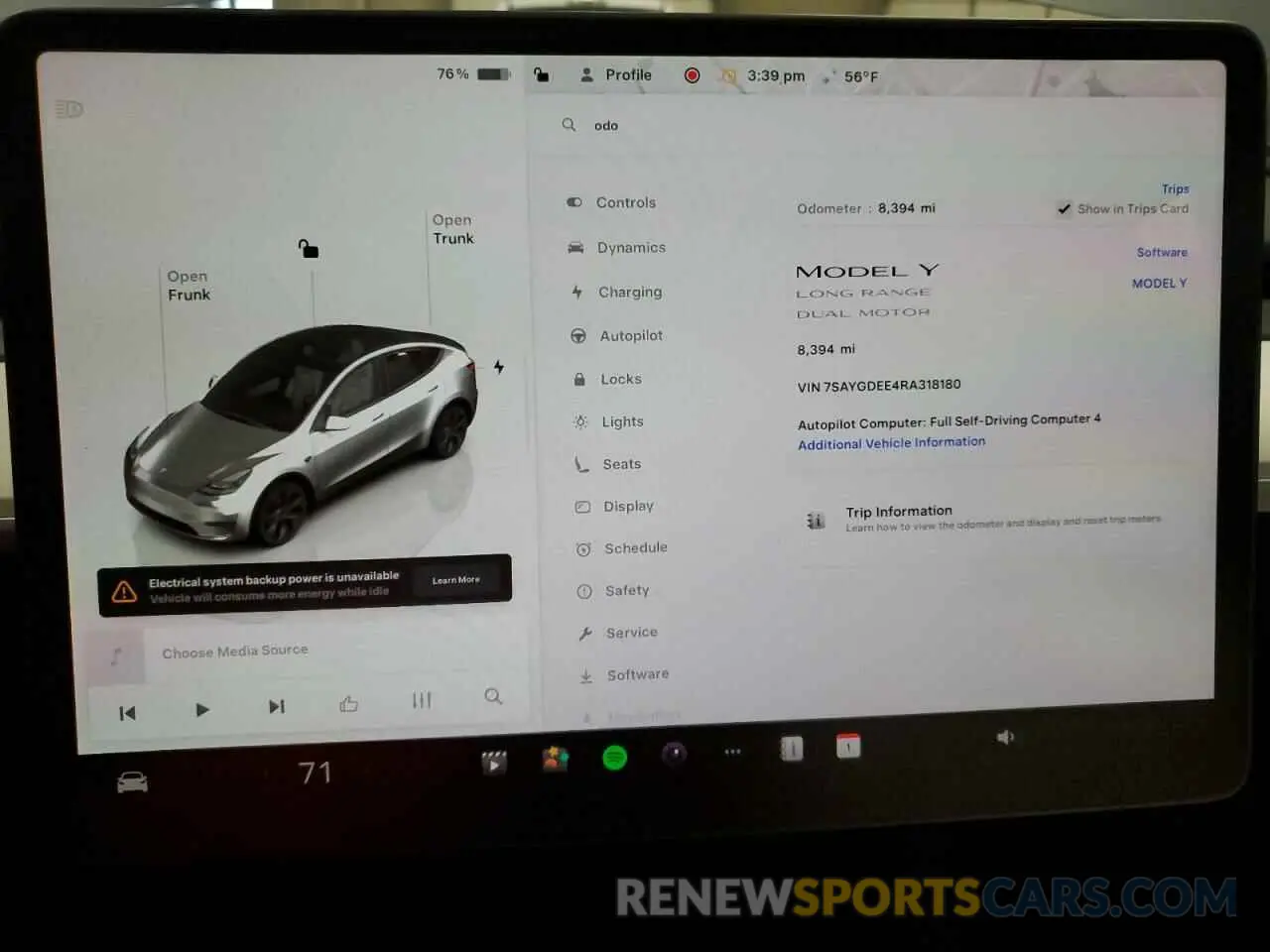 9 fotografías del automóvil dañado 7SAYGDEE4RA318180 TESLA MODEL Y 2024