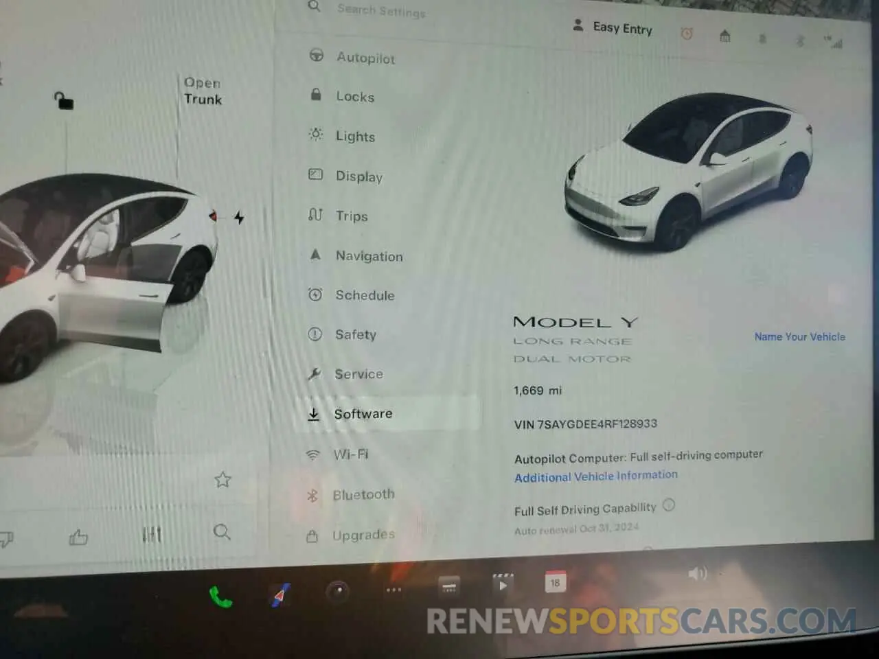 9 fotografías del automóvil dañado 7SAYGDEE4RF128933 TESLA MODEL Y 2024