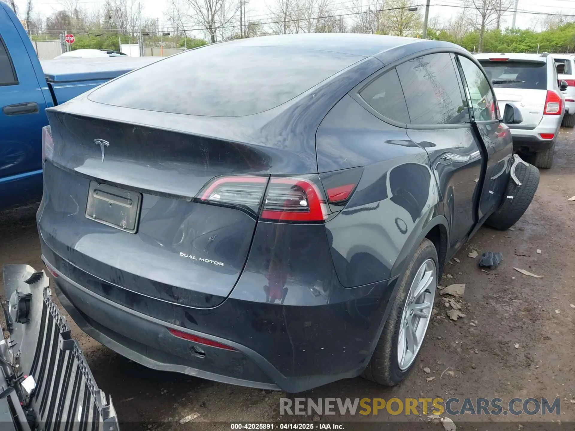 4 fotografías del automóvil dañado 7SAYGDEE5RA226317 TESLA MODEL Y 2024