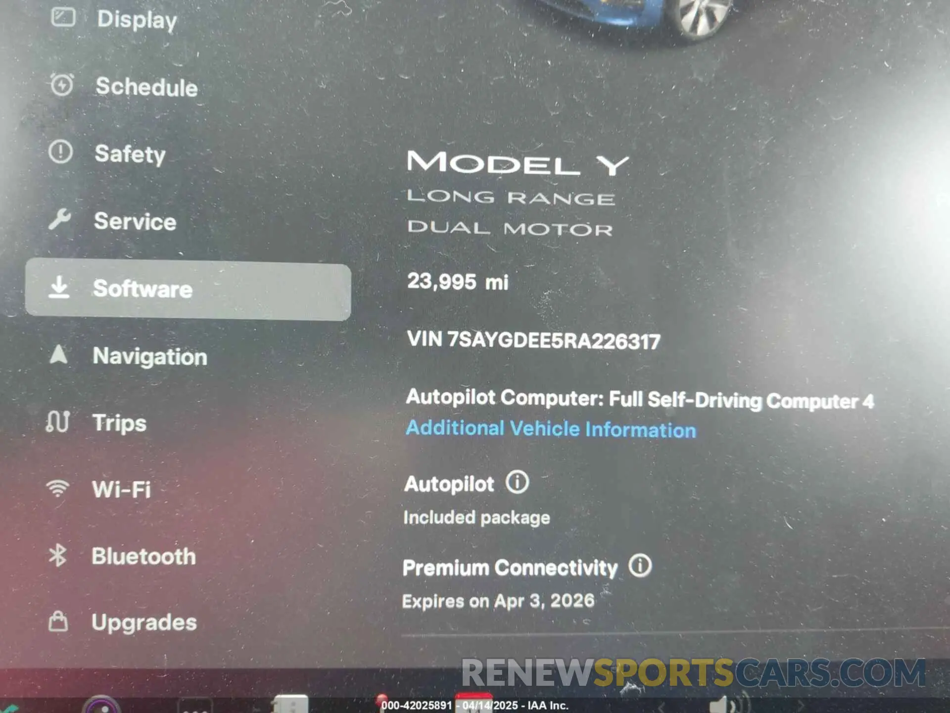 7 fotografías del automóvil dañado 7SAYGDEE5RA226317 TESLA MODEL Y 2024