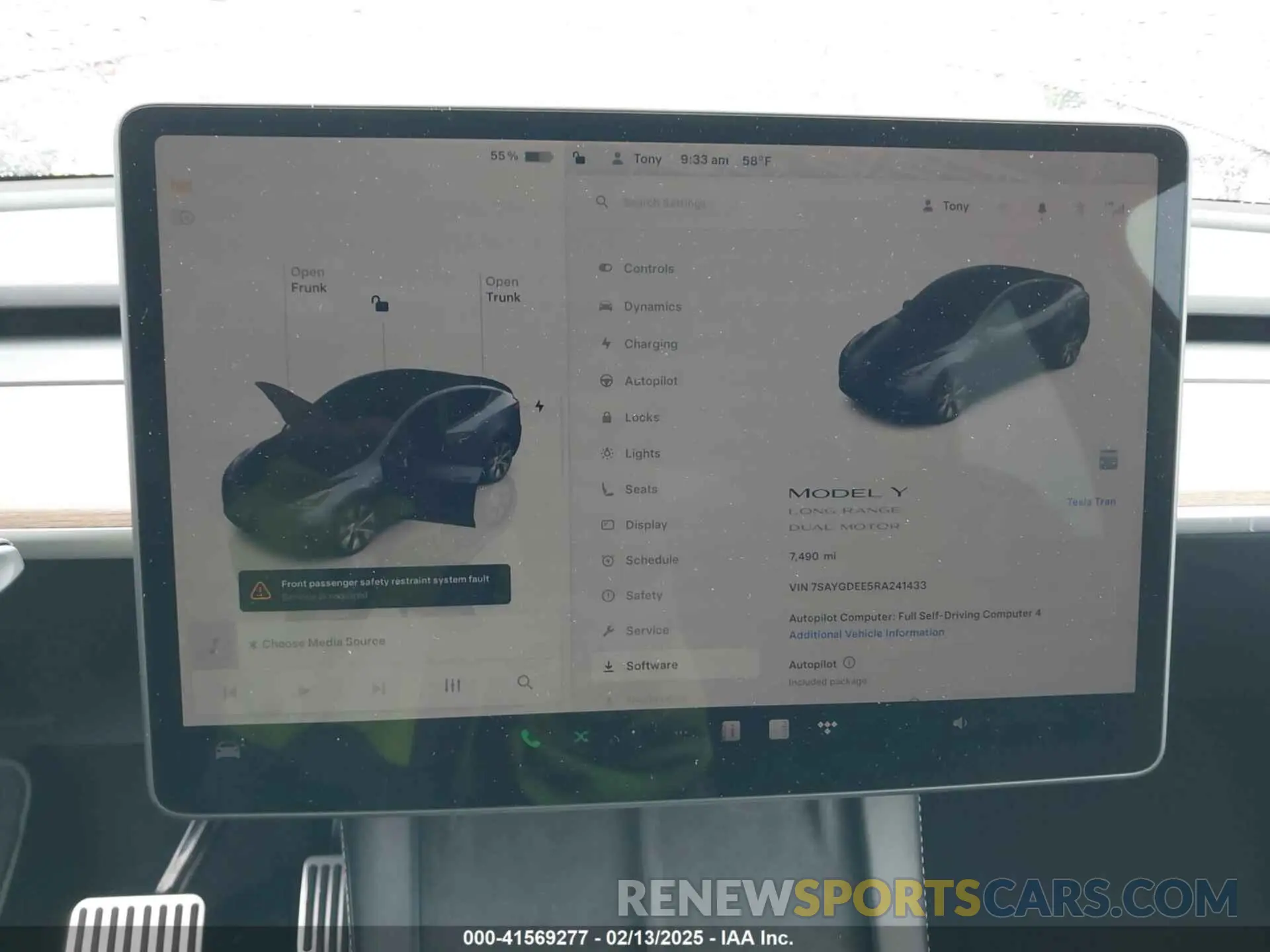 17 fotografías del automóvil dañado 7SAYGDEE5RA241433 TESLA MODEL Y 2024