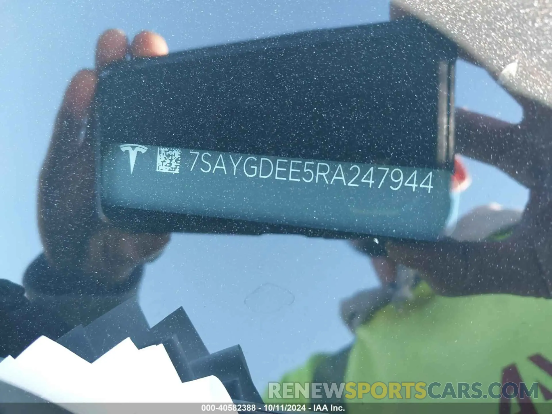 9 fotografías del automóvil dañado 7SAYGDEE5RA247944 TESLA MODEL Y 2024