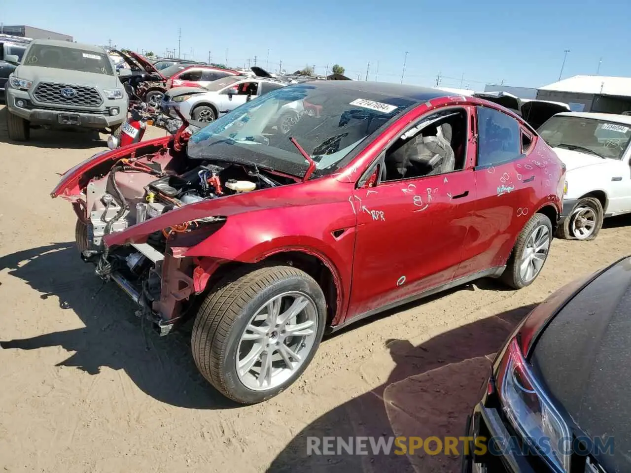 1 fotografías del automóvil dañado 7SAYGDEE5RA252805 TESLA MODEL Y 2024