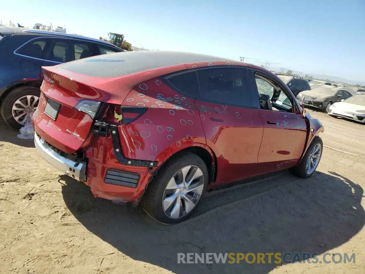 3 fotografías del automóvil dañado 7SAYGDEE5RA252805 TESLA MODEL Y 2024