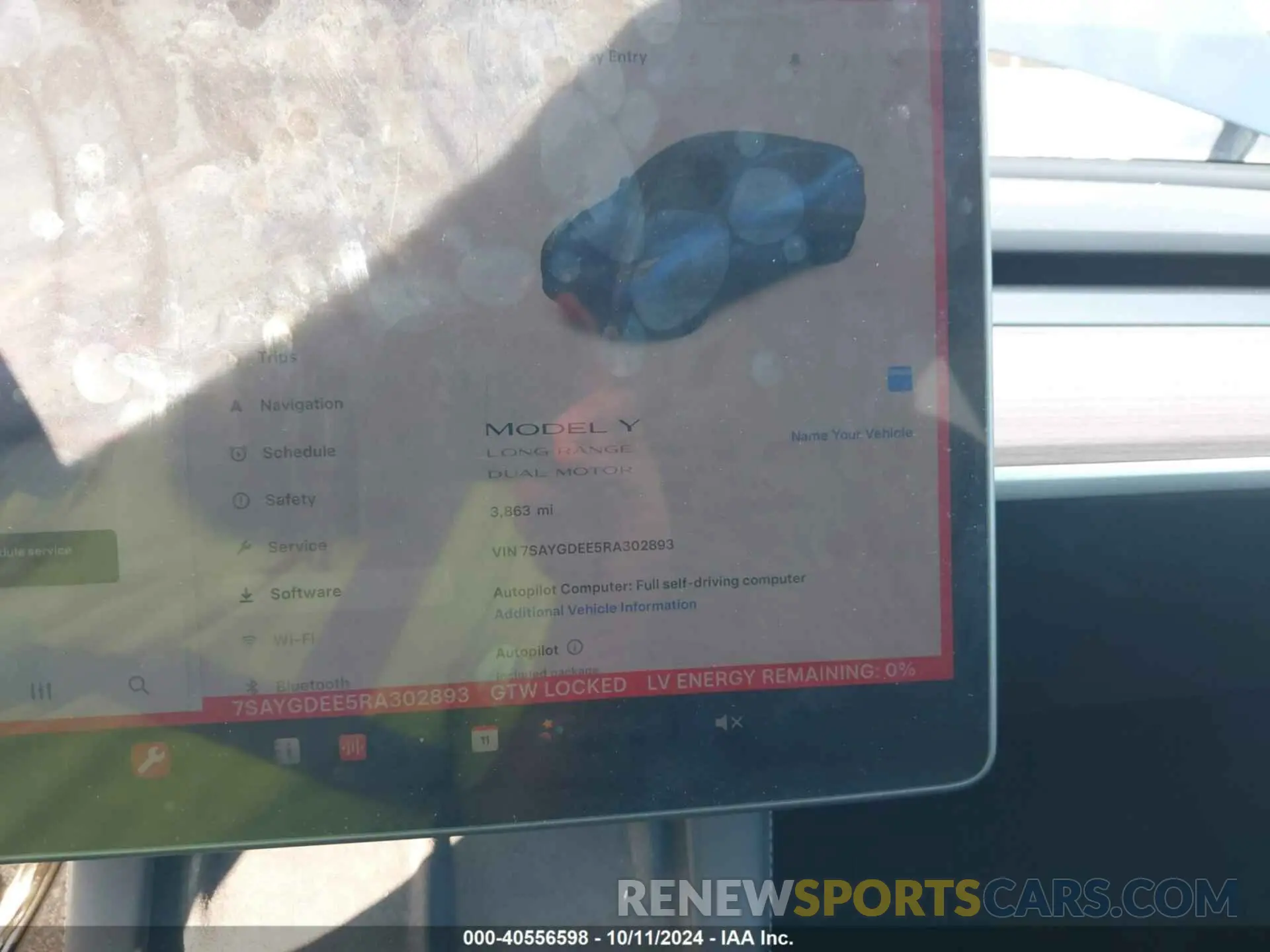 7 fotografías del automóvil dañado 7SAYGDEE5RA302893 TESLA MODEL Y 2024