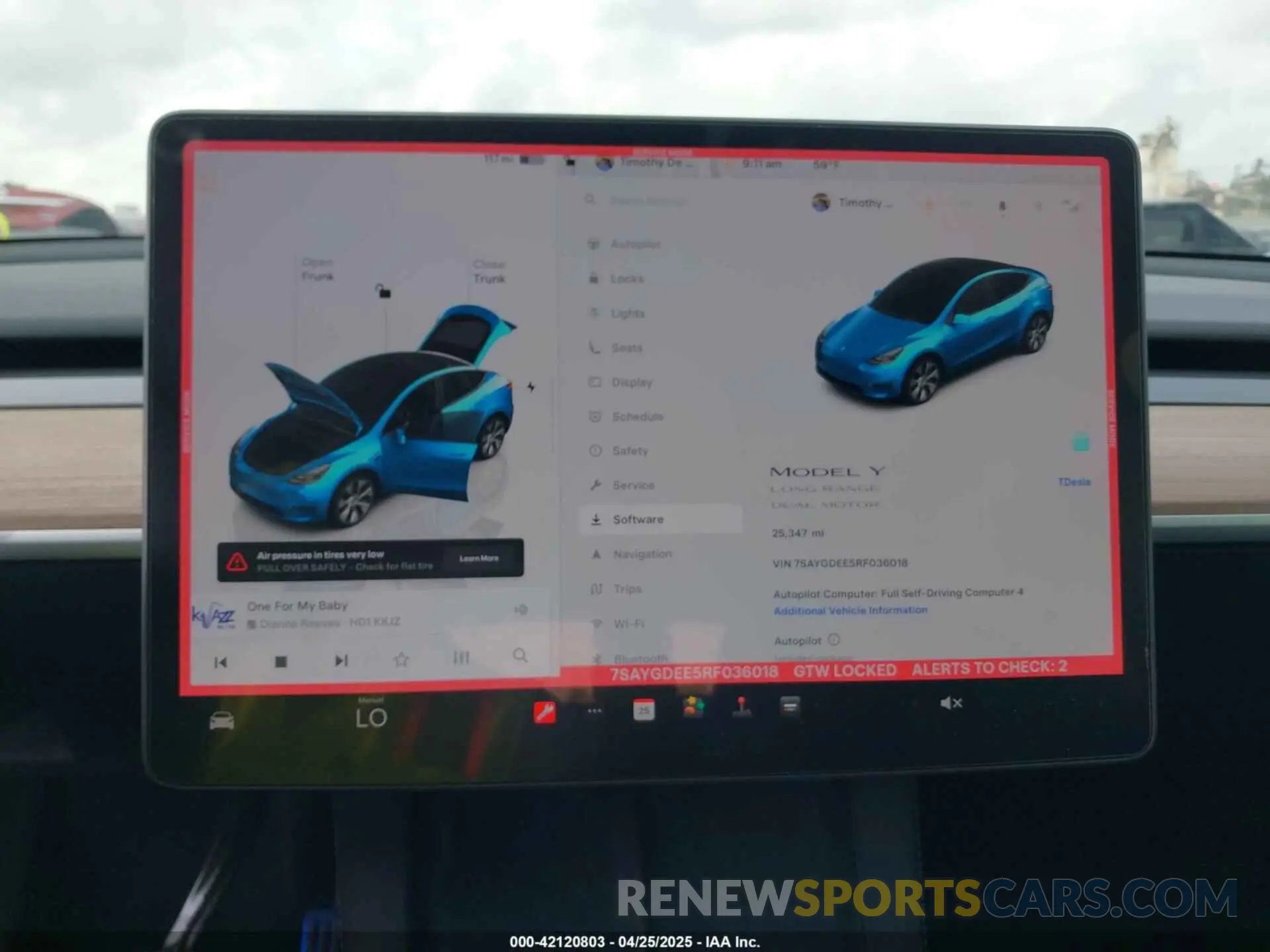 7 fotografías del automóvil dañado 7SAYGDEE5RF036018 TESLA MODEL Y 2024
