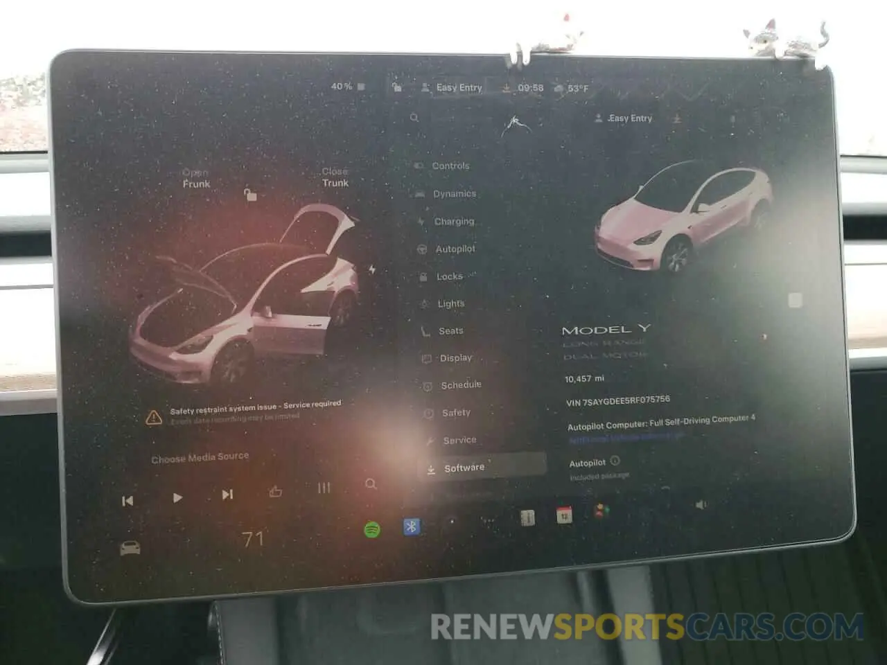 9 fotografías del automóvil dañado 7SAYGDEE5RF075756 TESLA MODEL Y 2024