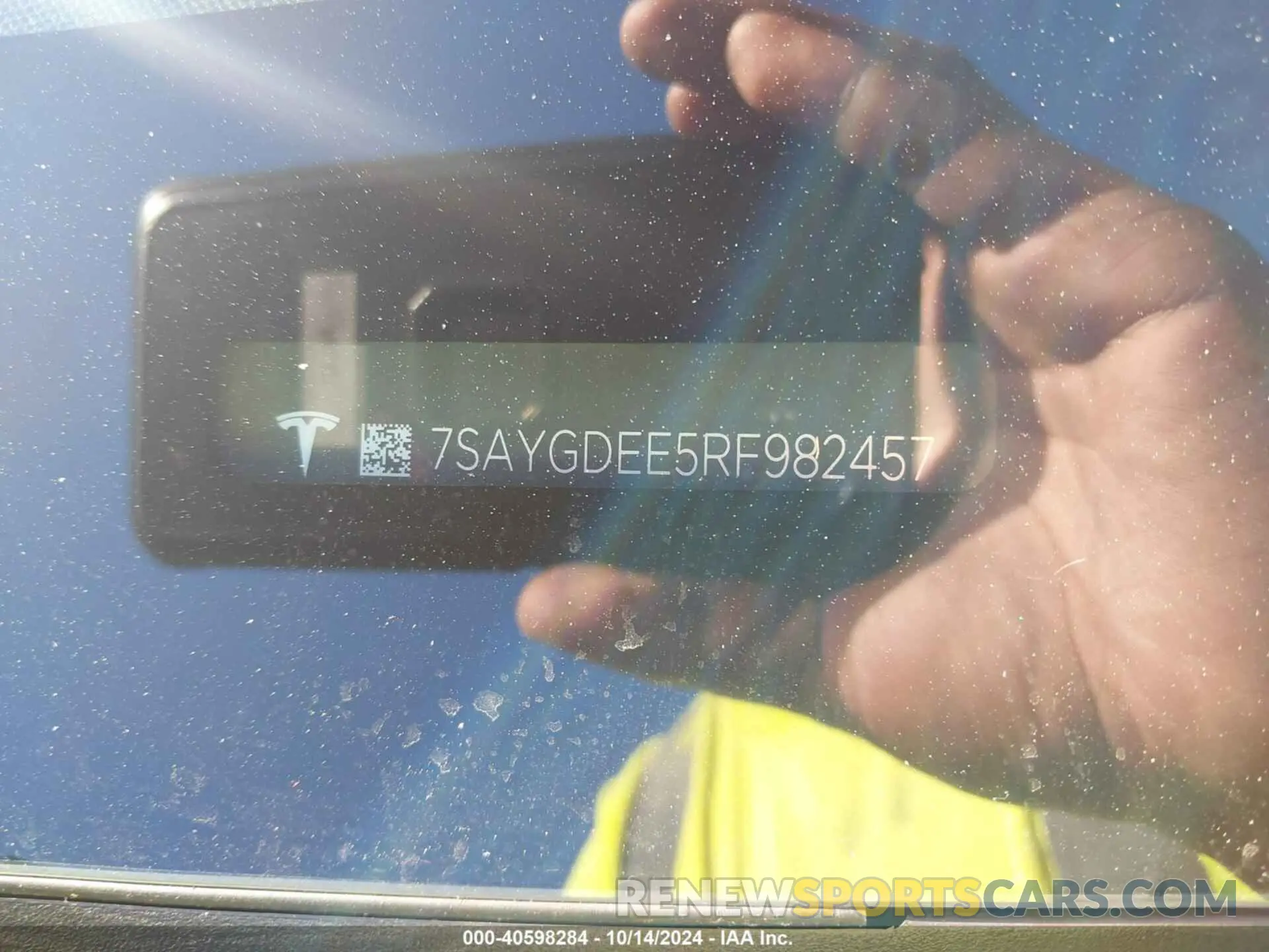9 fotografías del automóvil dañado 7SAYGDEE5RF982457 TESLA MODEL Y 2024