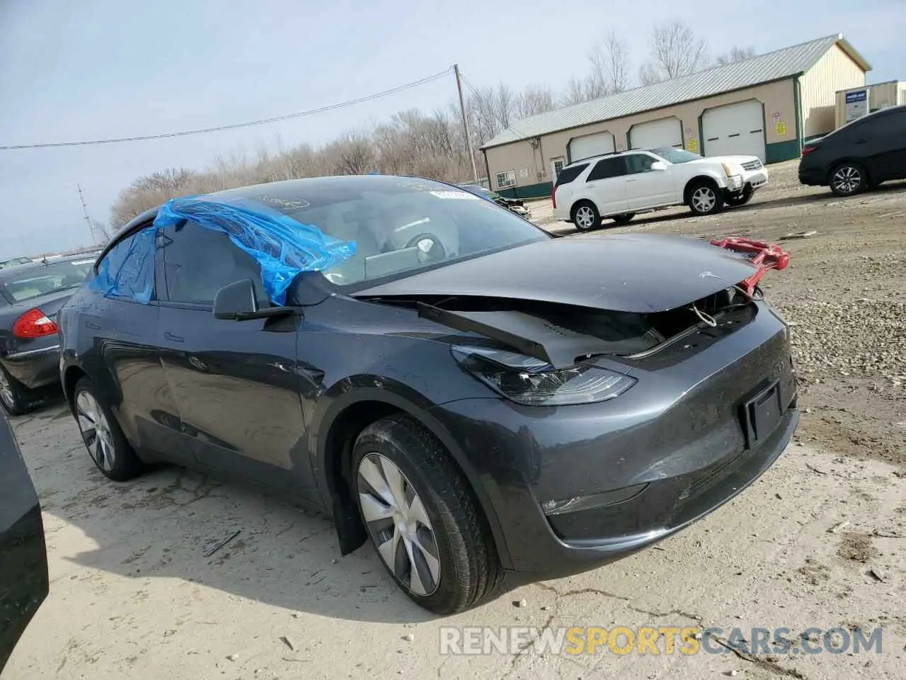 4 fotografías del automóvil dañado 7SAYGDEE5RF995614 TESLA MODEL Y 2024