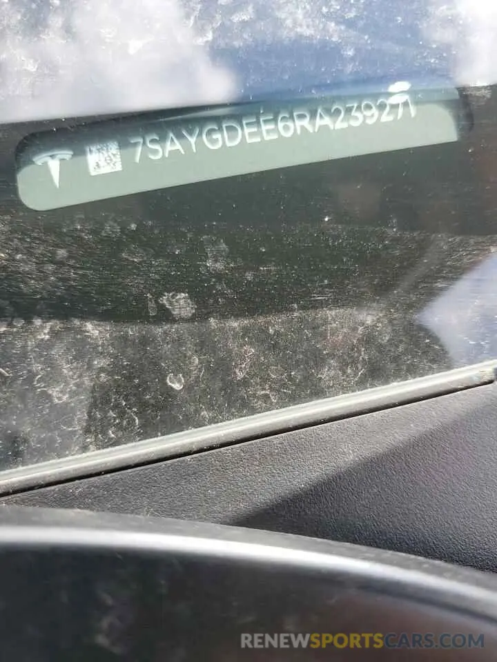 12 fotografías del automóvil dañado 7SAYGDEE6RA239271 TESLA MODEL Y 2024