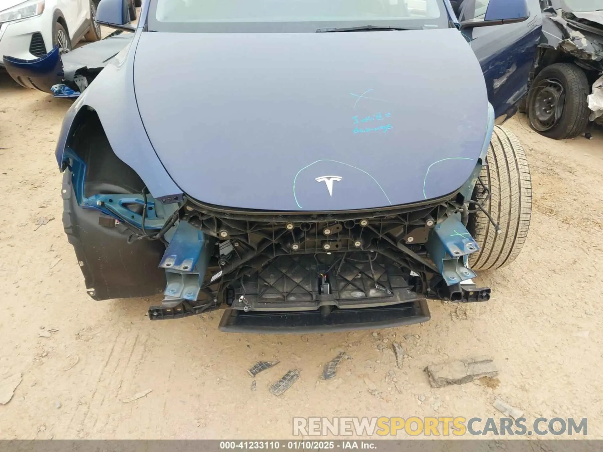 6 fotografías del automóvil dañado 7SAYGDEE6RA282945 TESLA MODEL Y 2024