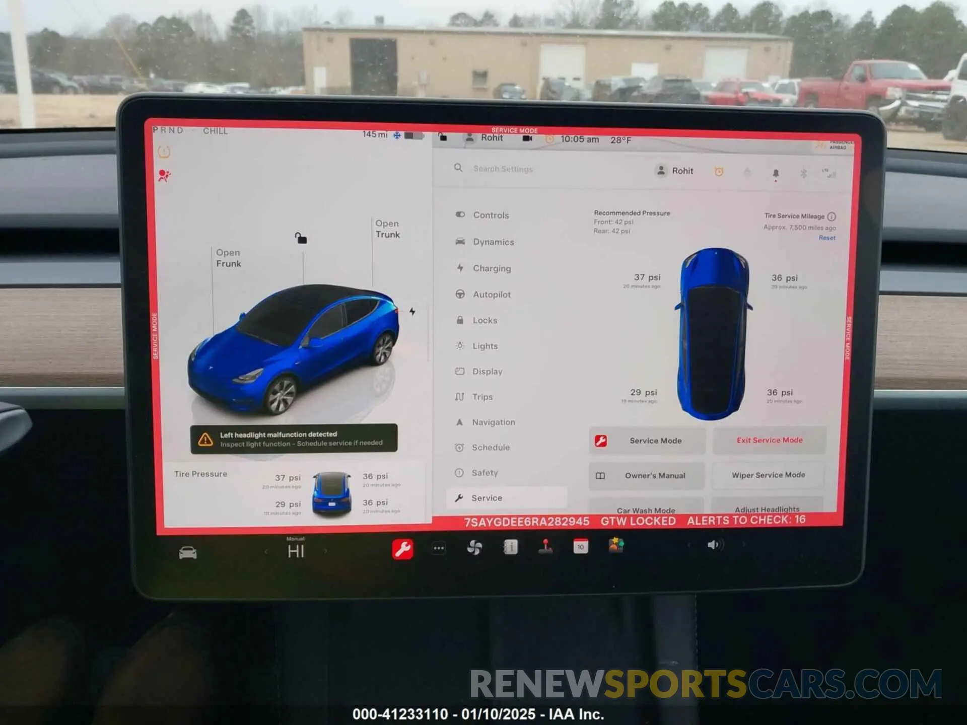 7 fotografías del automóvil dañado 7SAYGDEE6RA282945 TESLA MODEL Y 2024