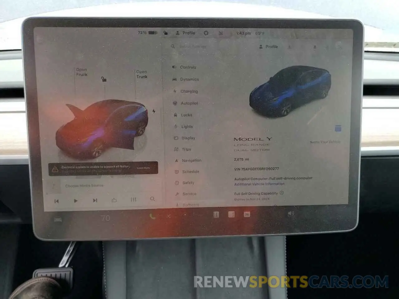 9 fotografías del automóvil dañado 7SAYGDEE6RF060277 TESLA MODEL Y 2024