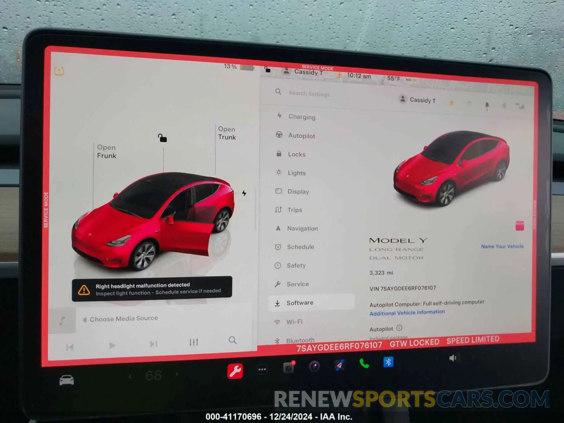 18 fotografías del automóvil dañado 7SAYGDEE6RF076107 TESLA MODEL Y 2024