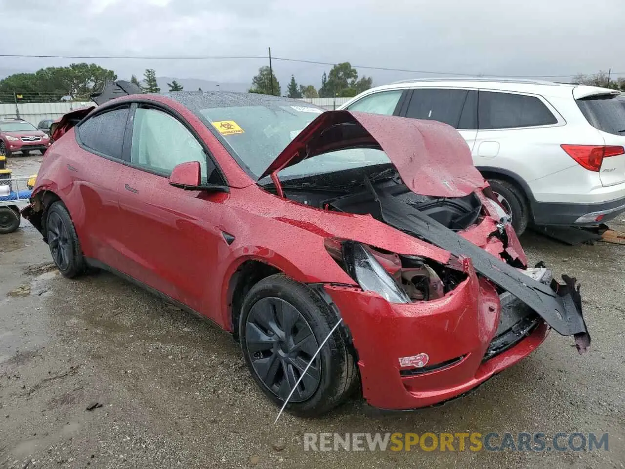 4 fotografías del automóvil dañado 7SAYGDEE6RF133308 TESLA MODEL Y 2024