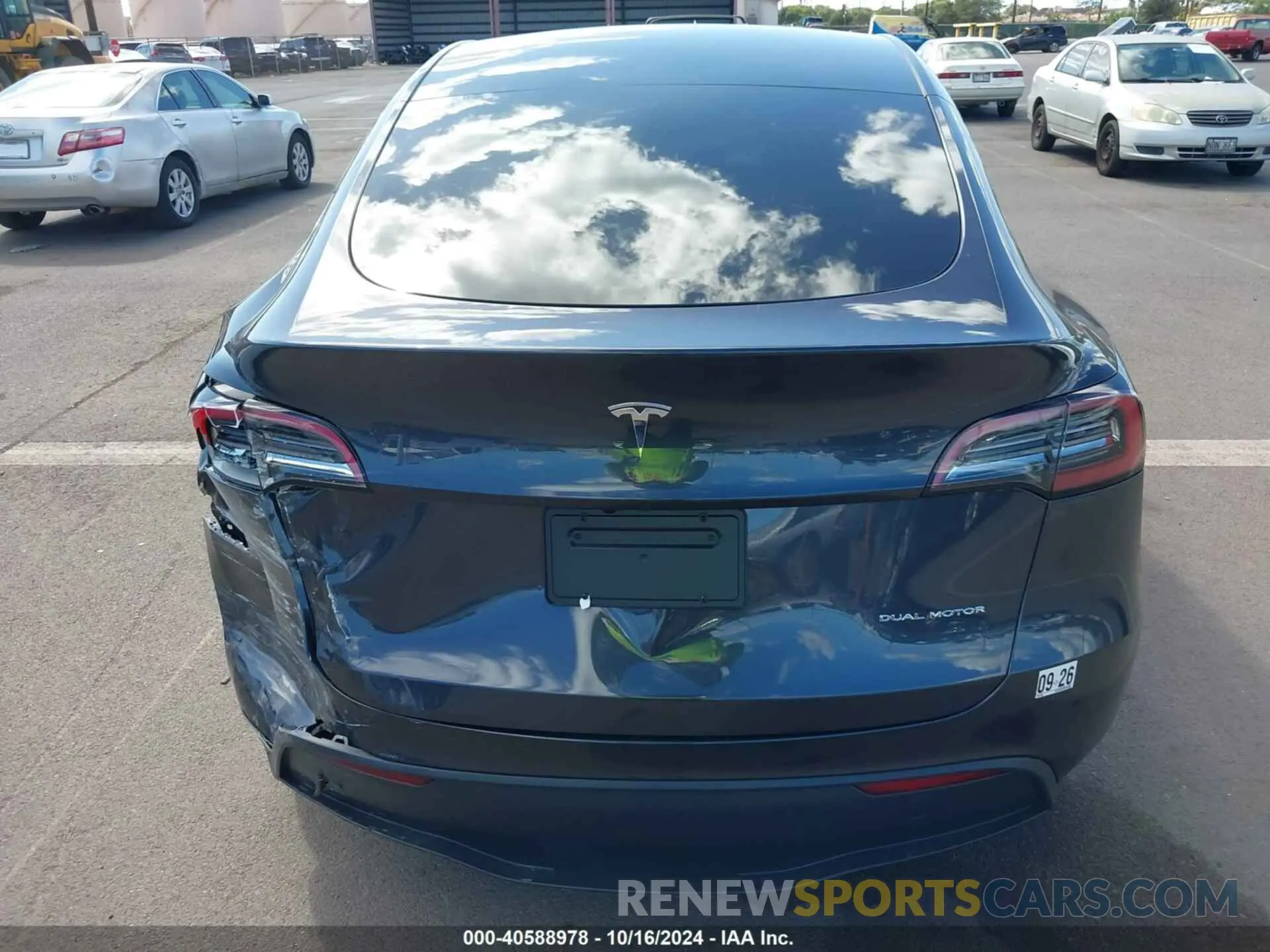 17 fotografías del automóvil dañado 7SAYGDEE6RF183836 TESLA MODEL Y 2024