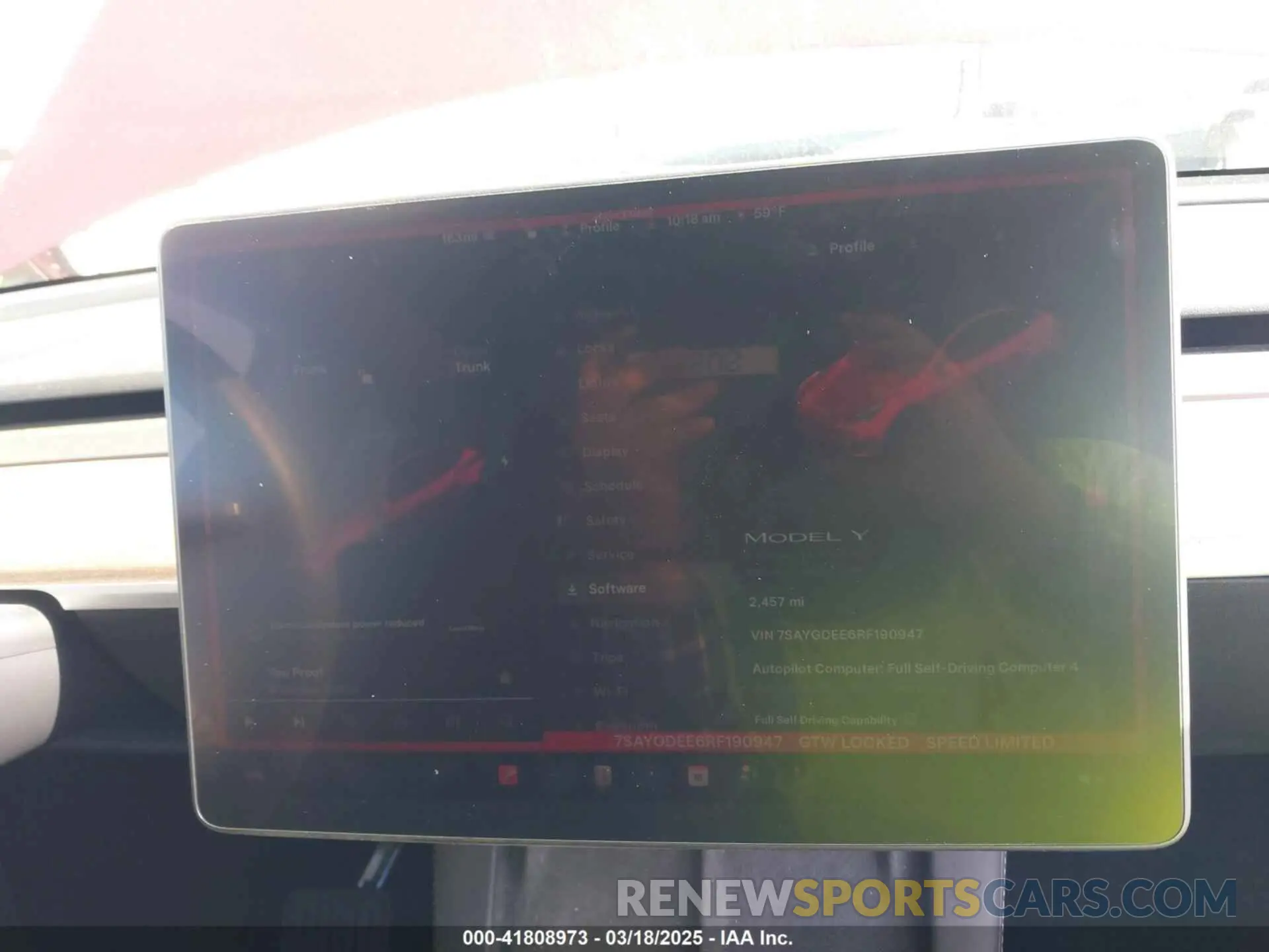 17 fotografías del automóvil dañado 7SAYGDEE6RF190947 TESLA MODEL Y 2024