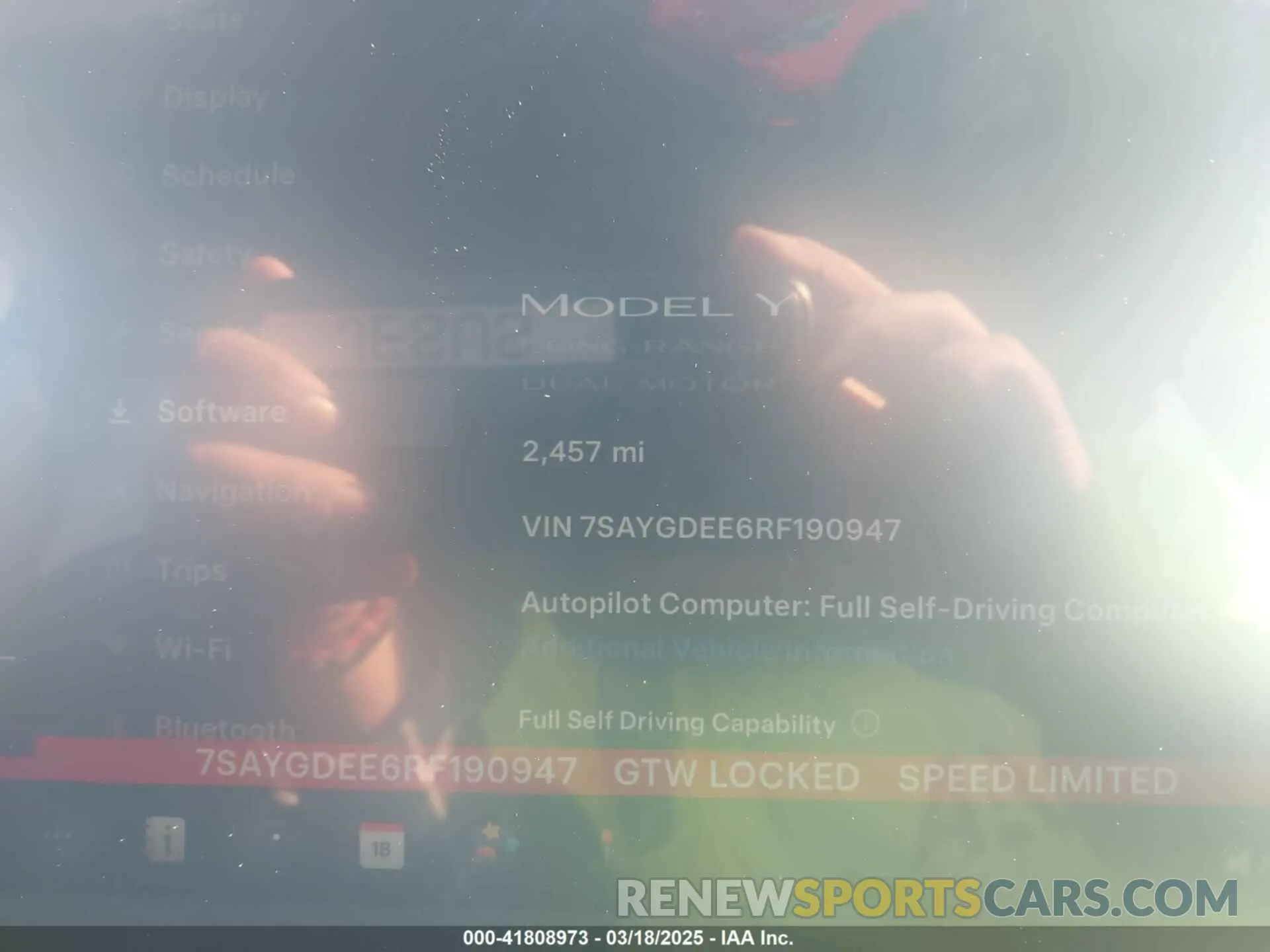7 fotografías del automóvil dañado 7SAYGDEE6RF190947 TESLA MODEL Y 2024