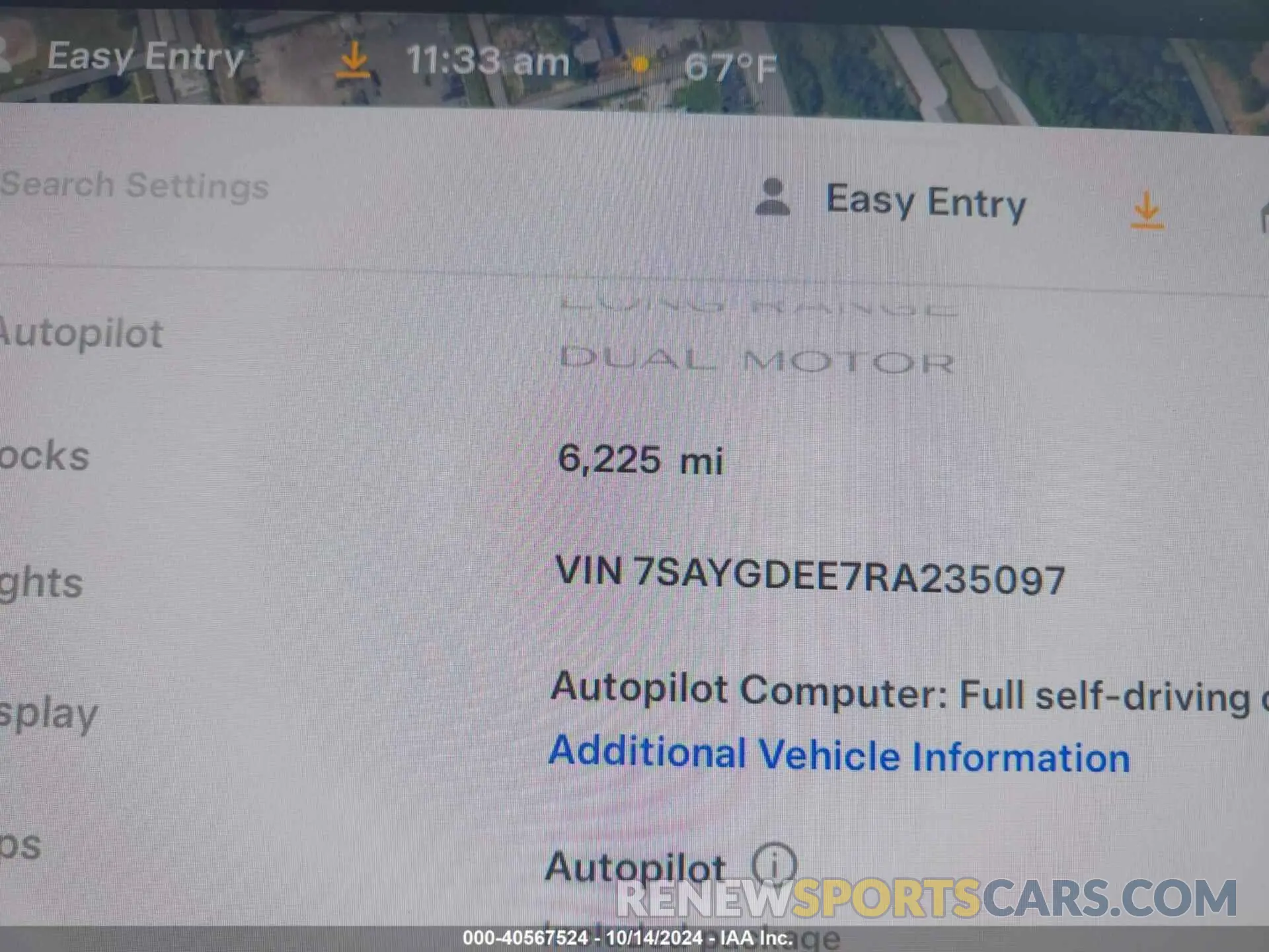 16 fotografías del automóvil dañado 7SAYGDEE7RA235097 TESLA MODEL Y 2024