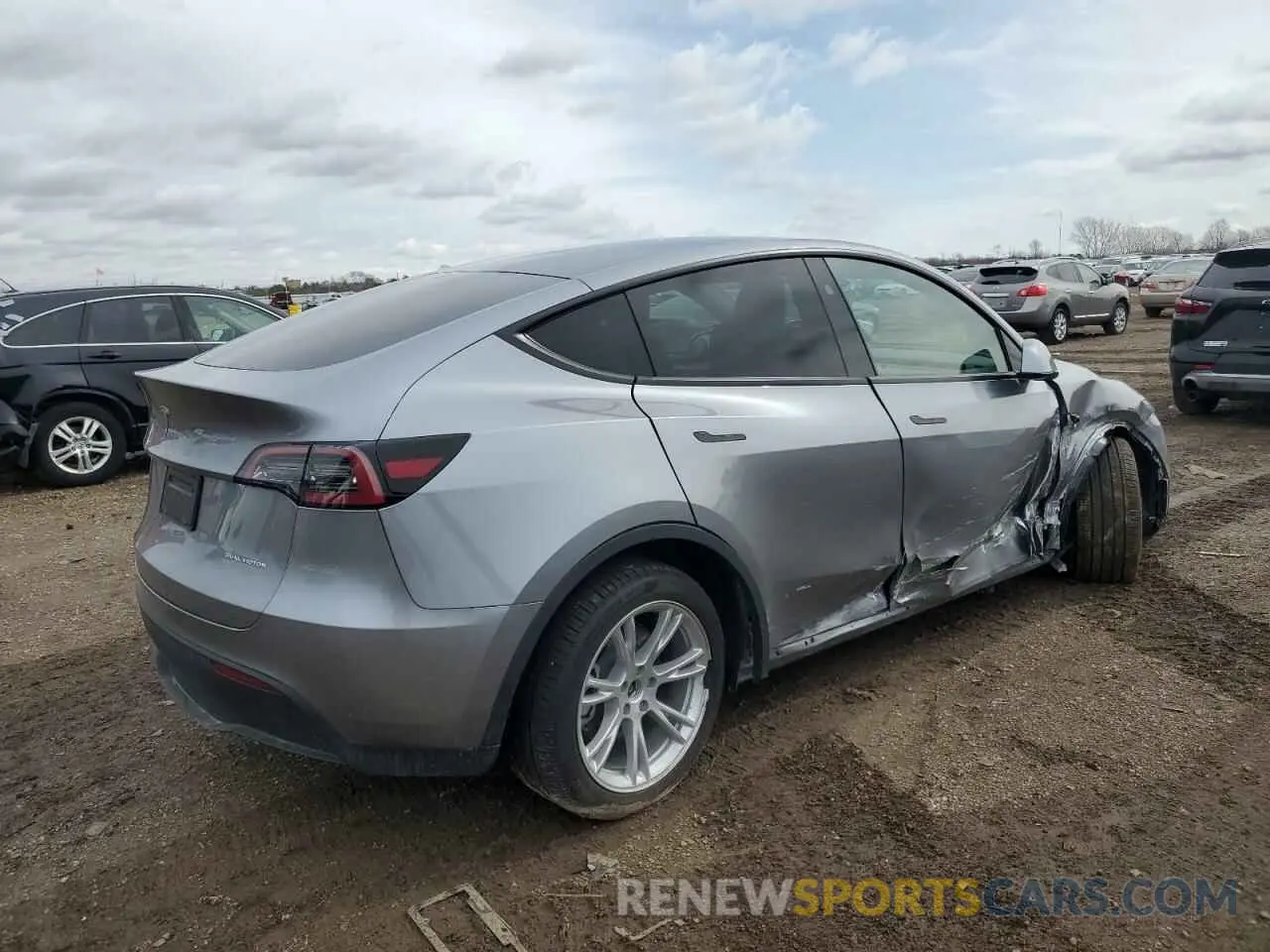 3 fotografías del automóvil dañado 7SAYGDEE7RA288057 TESLA MODEL Y 2024