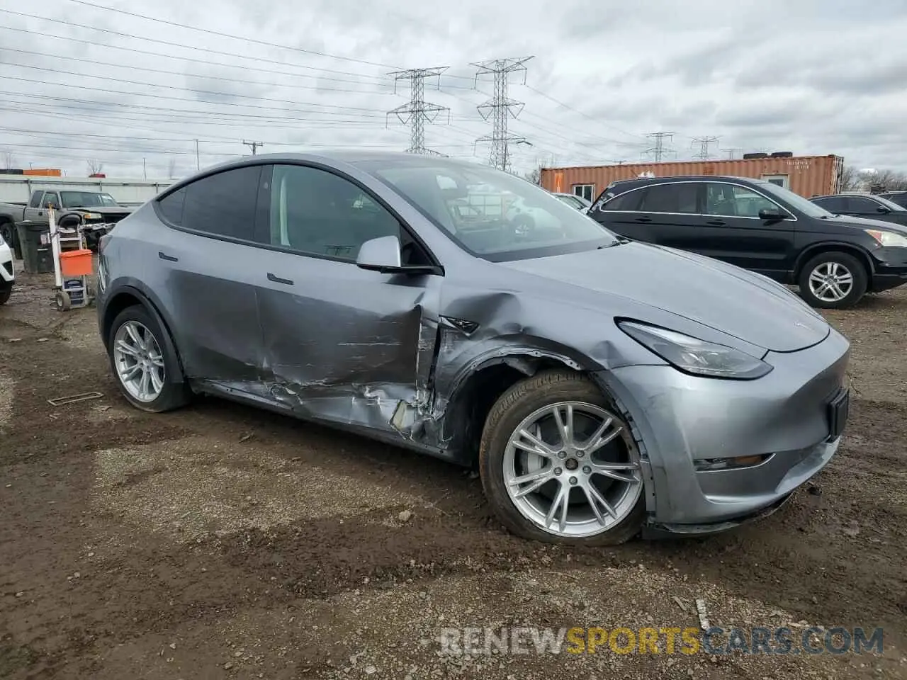 4 fotografías del automóvil dañado 7SAYGDEE7RA288057 TESLA MODEL Y 2024