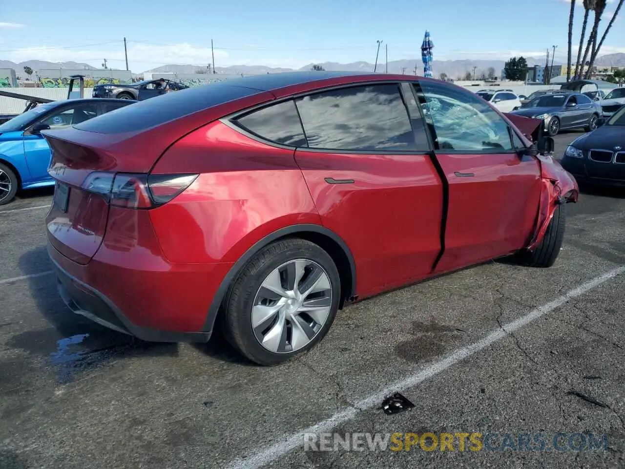 3 fotografías del automóvil dañado 7SAYGDEE7RF009984 TESLA MODEL Y 2024
