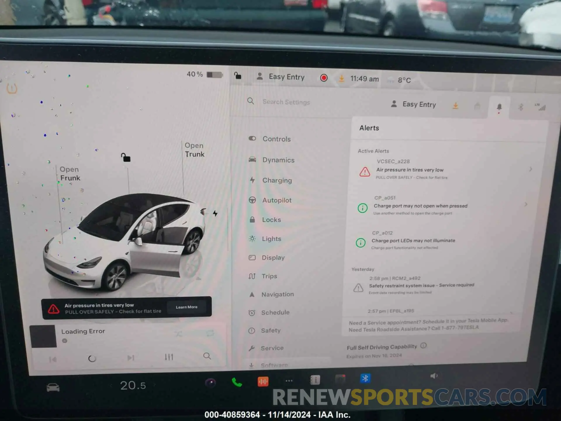 19 fotografías del automóvil dañado 7SAYGDEE7RF083700 TESLA MODEL Y 2024