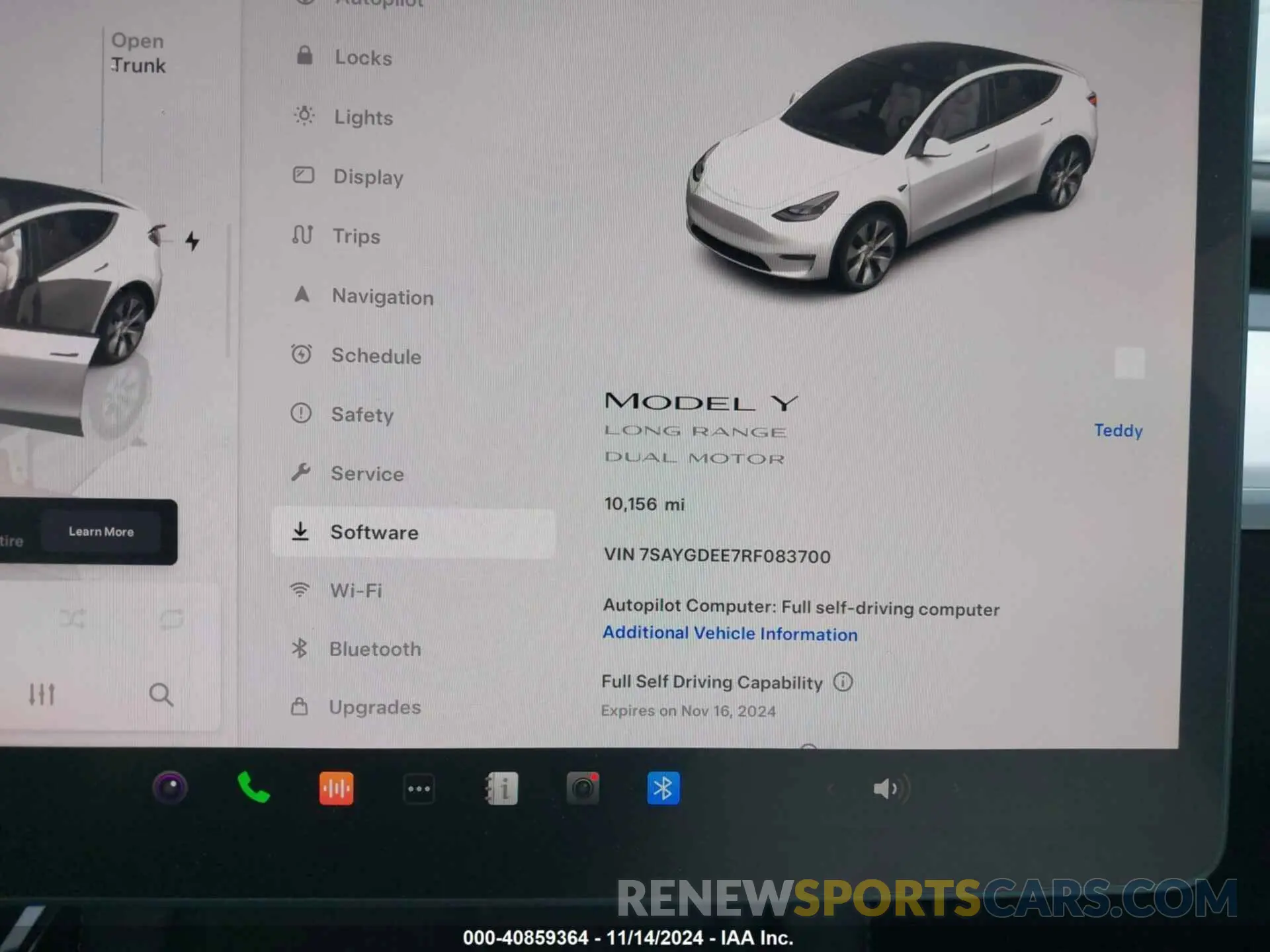 7 fotografías del automóvil dañado 7SAYGDEE7RF083700 TESLA MODEL Y 2024