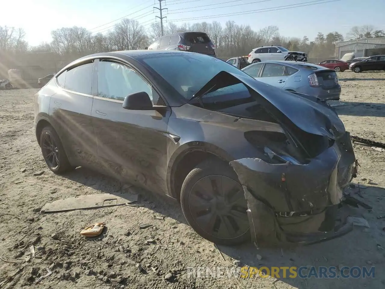 4 fotografías del automóvil dañado 7SAYGDEE7RF200983 TESLA MODEL Y 2024