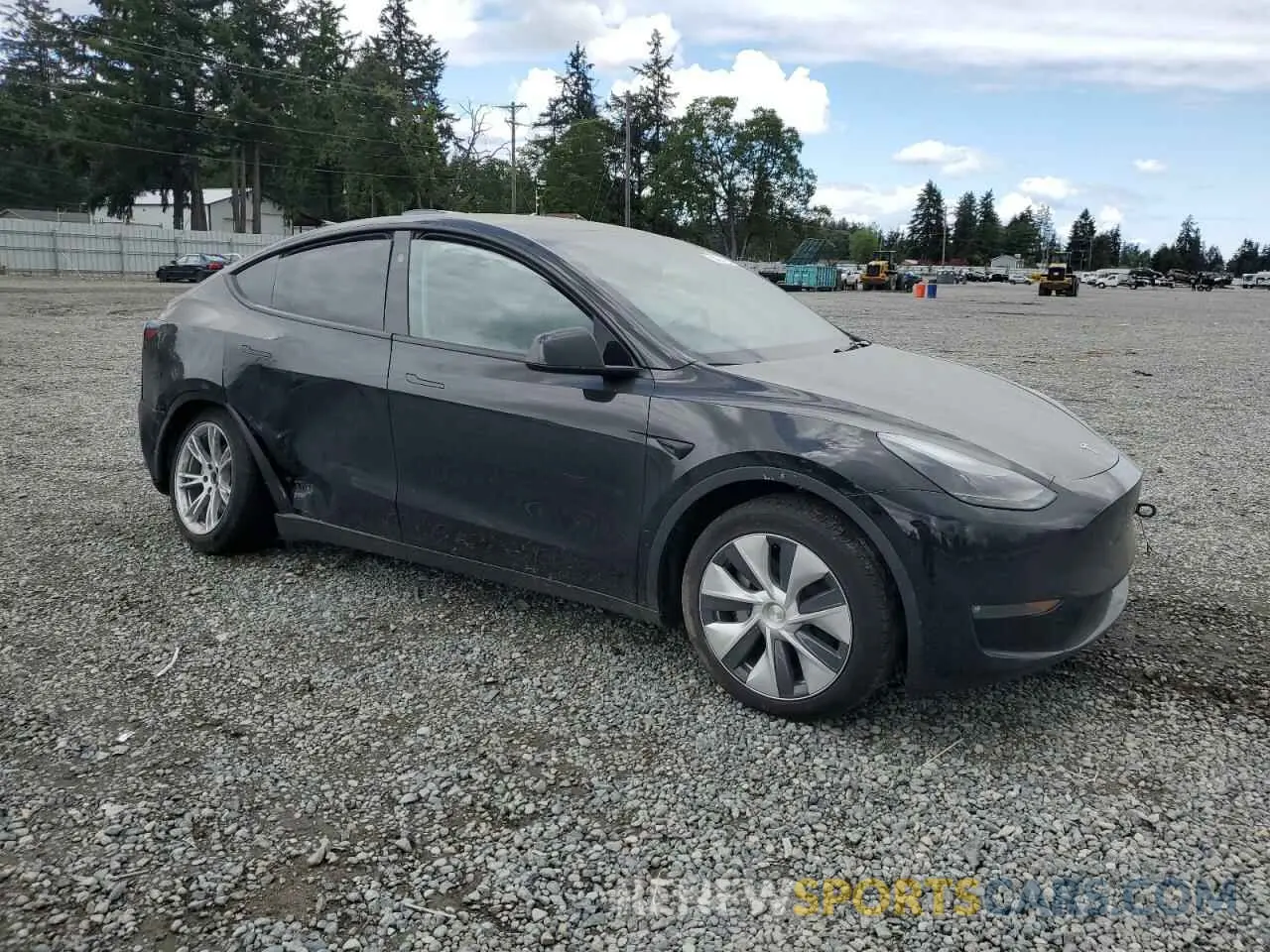 4 fotografías del automóvil dañado 7SAYGDEE7RF985344 TESLA MODEL Y 2024