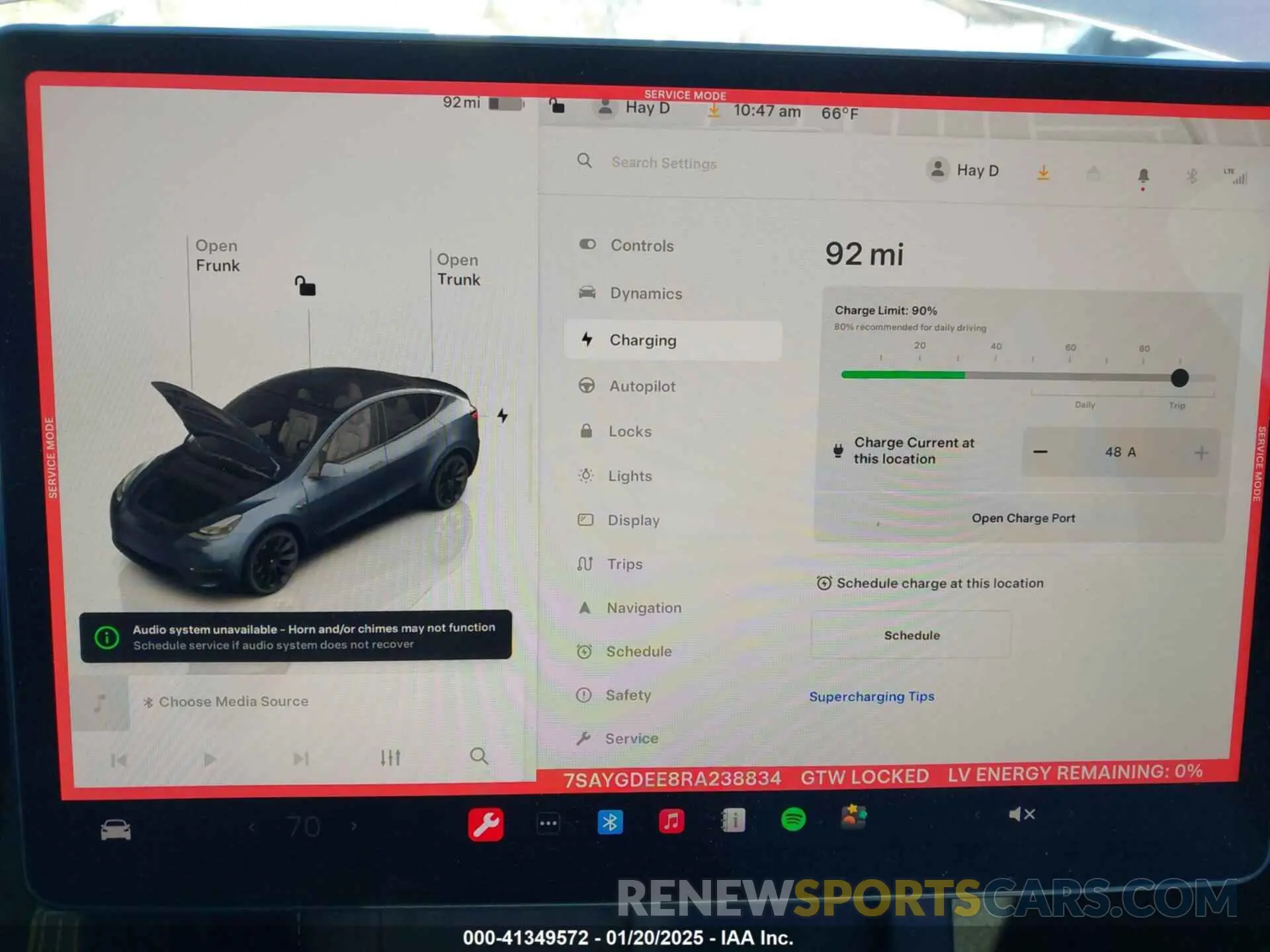 18 fotografías del automóvil dañado 7SAYGDEE8RA238834 TESLA MODEL Y 2024