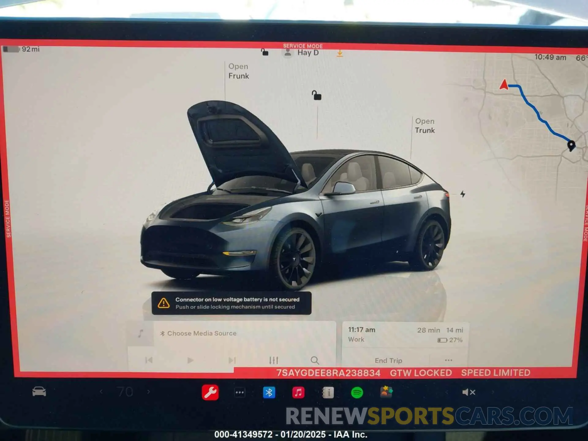 19 fotografías del automóvil dañado 7SAYGDEE8RA238834 TESLA MODEL Y 2024