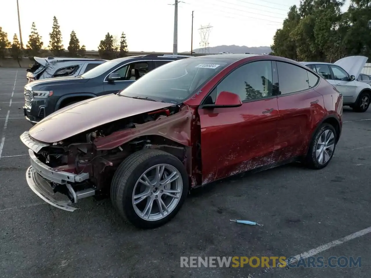 1 fotografías del automóvil dañado 7SAYGDEE8RA243161 TESLA MODEL Y 2024