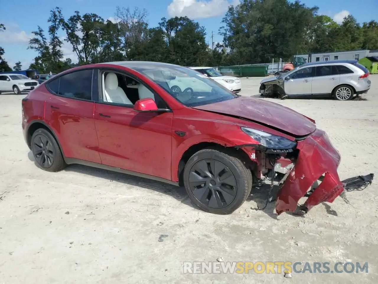 4 fotografías del automóvil dañado 7SAYGDEE8RA307991 TESLA MODEL Y 2024