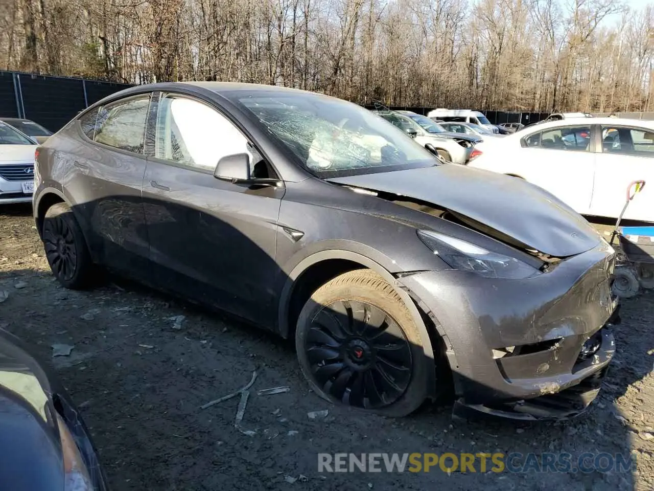 4 fotografías del automóvil dañado 7SAYGDEE9RA222948 TESLA MODEL Y 2024