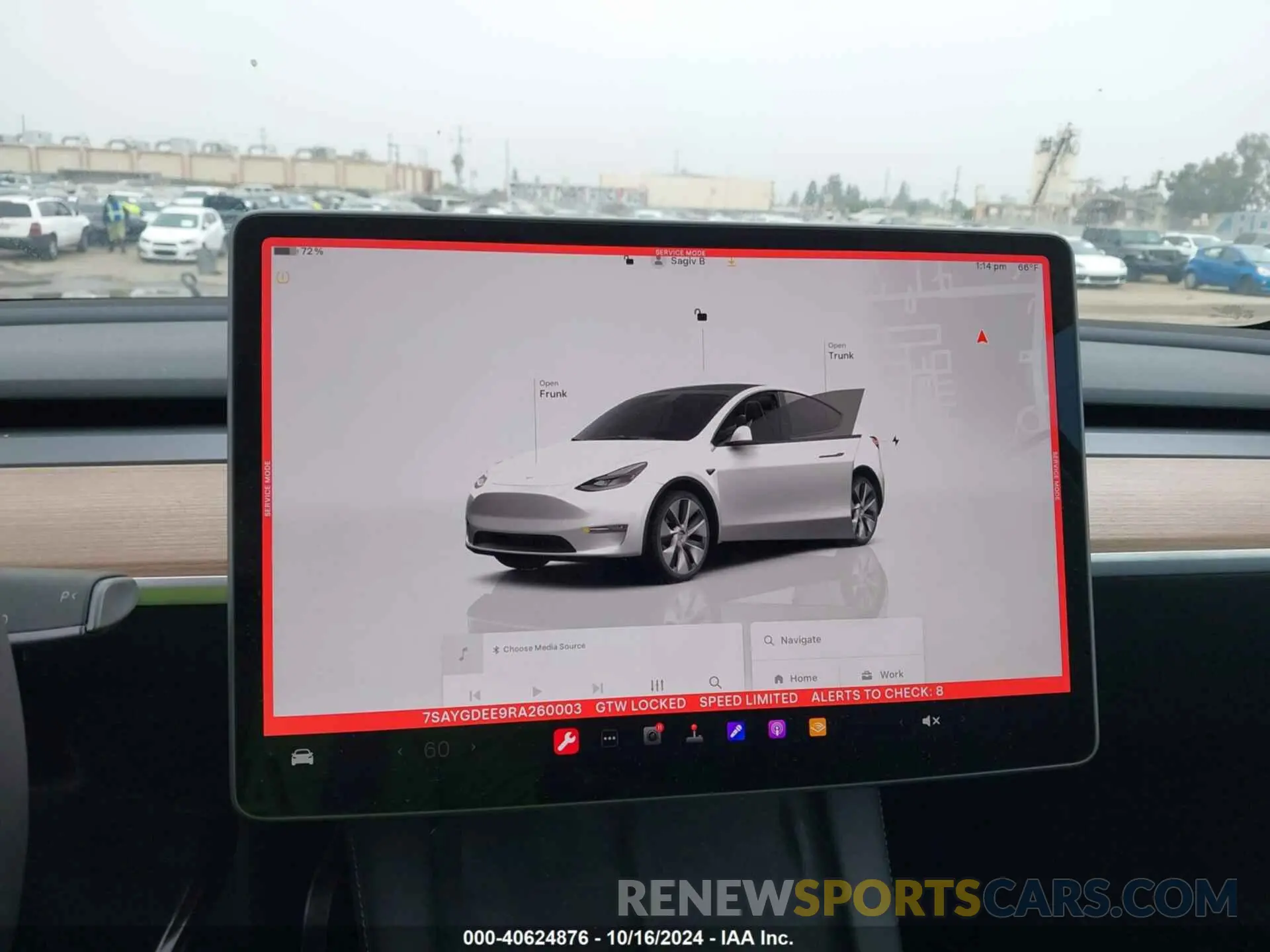 18 fotografías del automóvil dañado 7SAYGDEE9RA260003 TESLA MODEL Y 2024