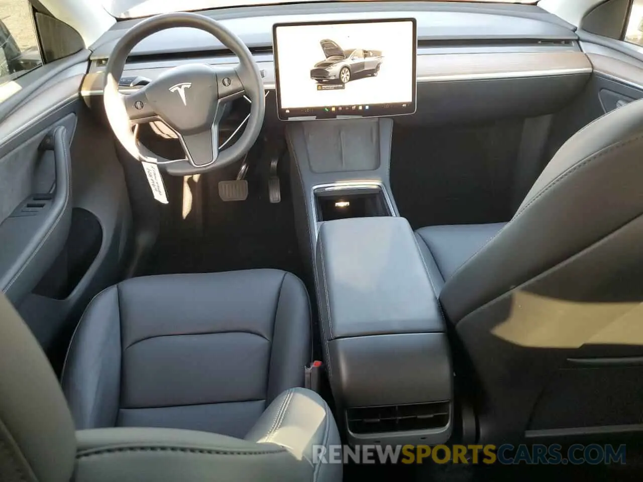 8 fotografías del automóvil dañado 7SAYGDEE9RF032280 TESLA MODEL Y 2024