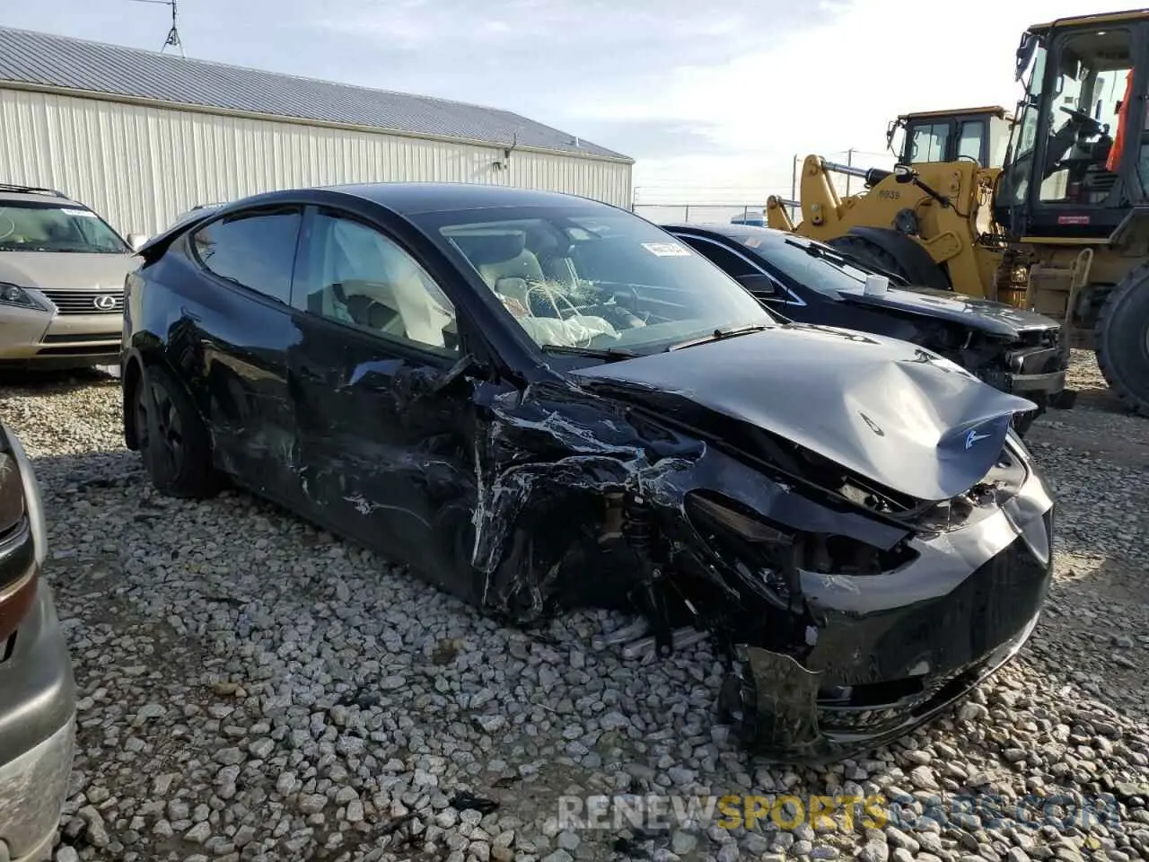 4 fotografías del automóvil dañado 7SAYGDEE9RF183281 TESLA MODEL Y 2024