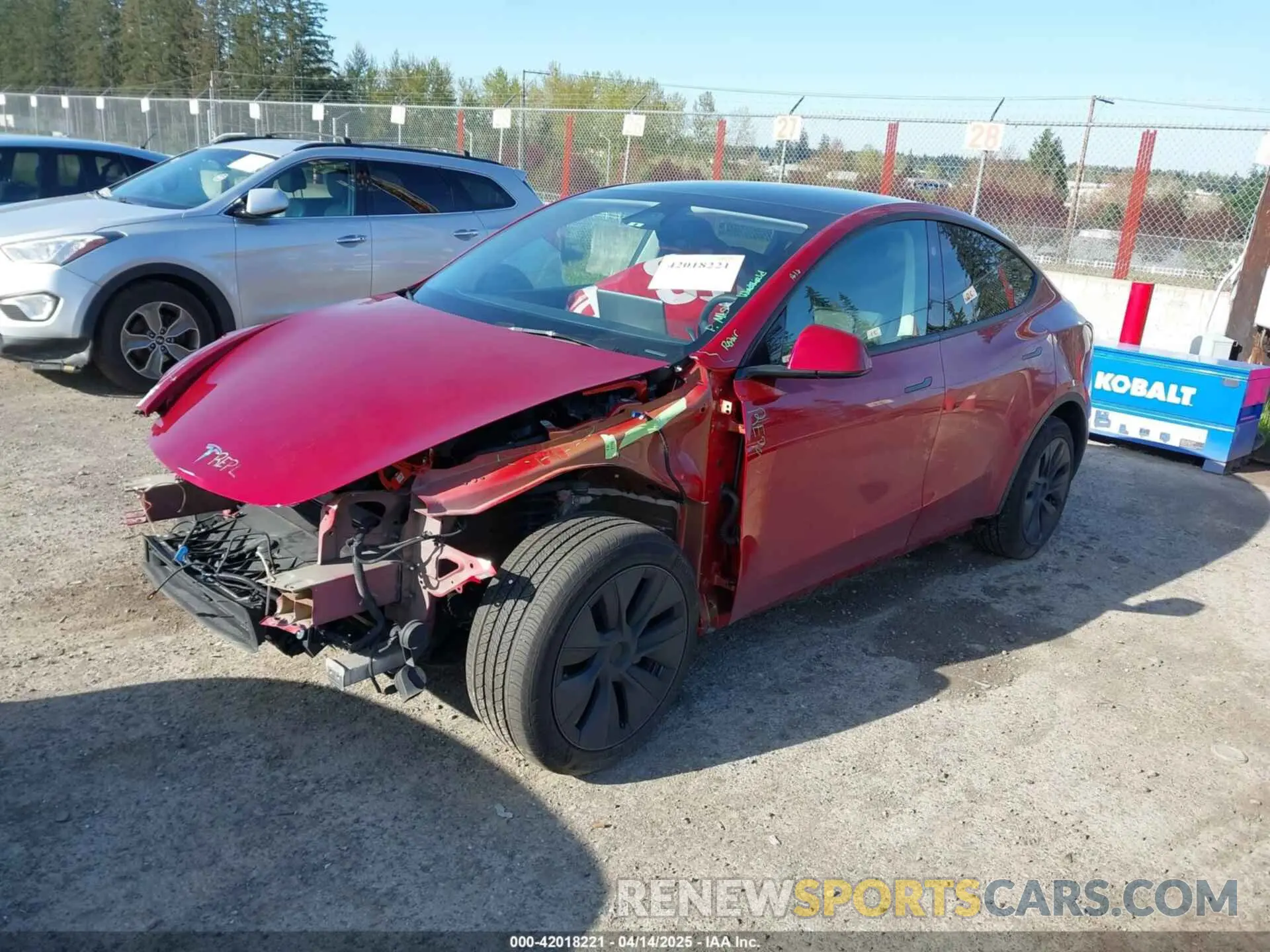 2 fotografías del automóvil dañado 7SAYGDEE9RF199805 TESLA MODEL Y 2024
