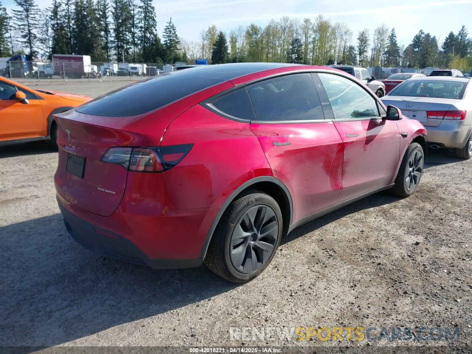 4 fotografías del automóvil dañado 7SAYGDEE9RF199805 TESLA MODEL Y 2024