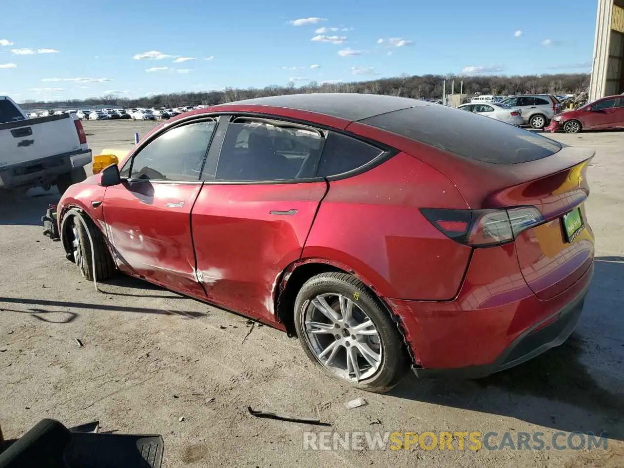 2 fotografías del automóvil dañado 7SAYGDEEXRA247566 TESLA MODEL Y 2024