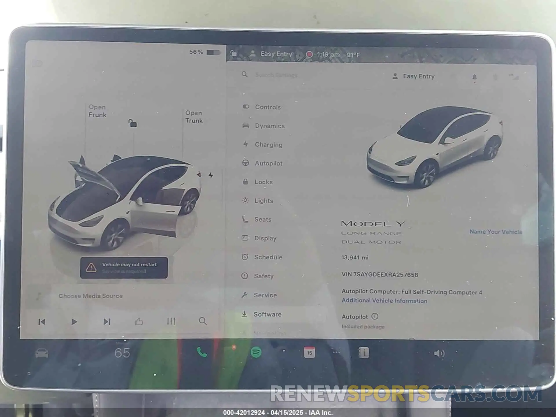 16 fotografías del automóvil dañado 7SAYGDEEXRA257658 TESLA MODEL Y 2024