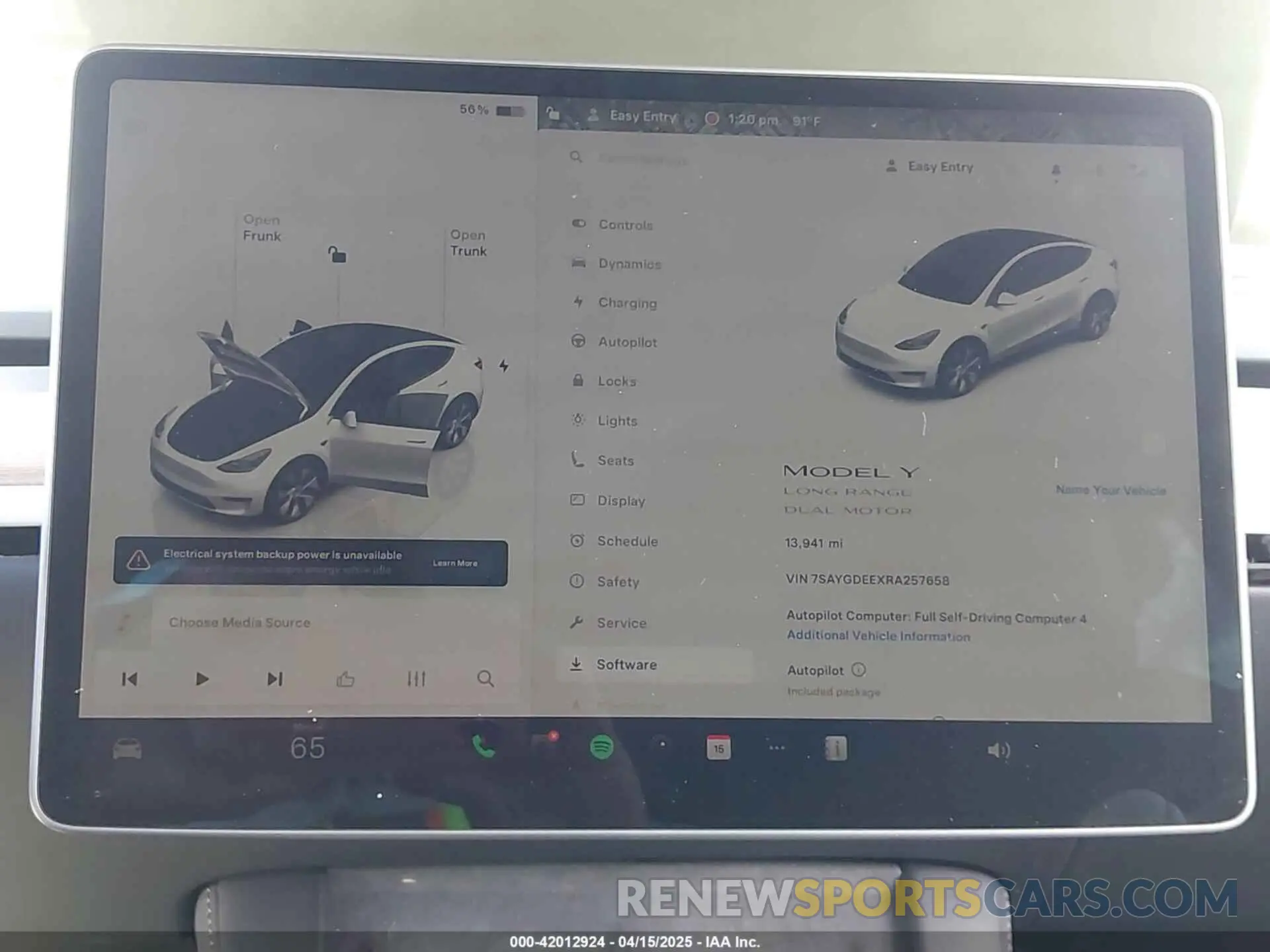 7 fotografías del automóvil dañado 7SAYGDEEXRA257658 TESLA MODEL Y 2024