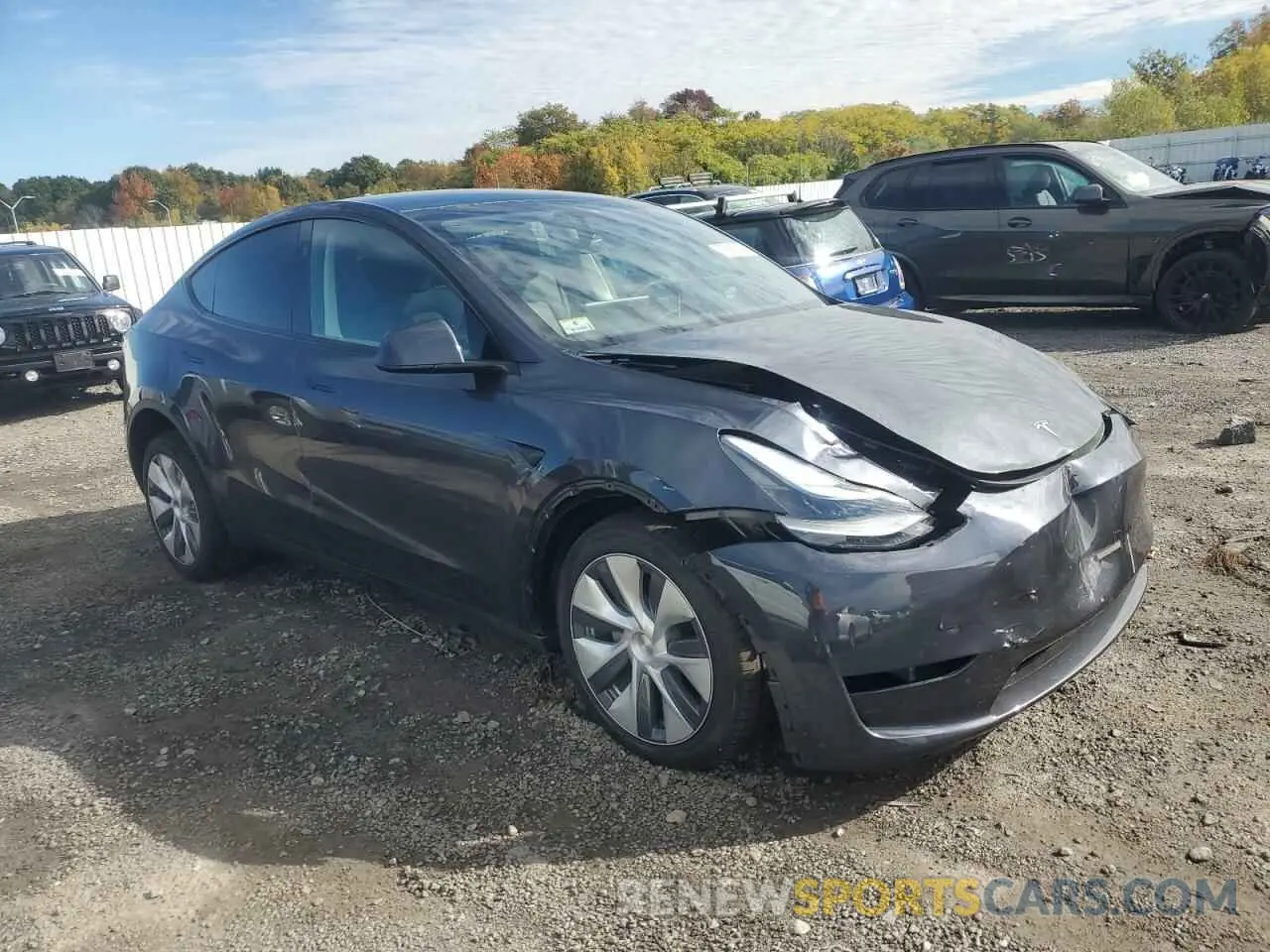 4 fotografías del automóvil dañado 7SAYGDEEXRA283788 TESLA MODEL Y 2024