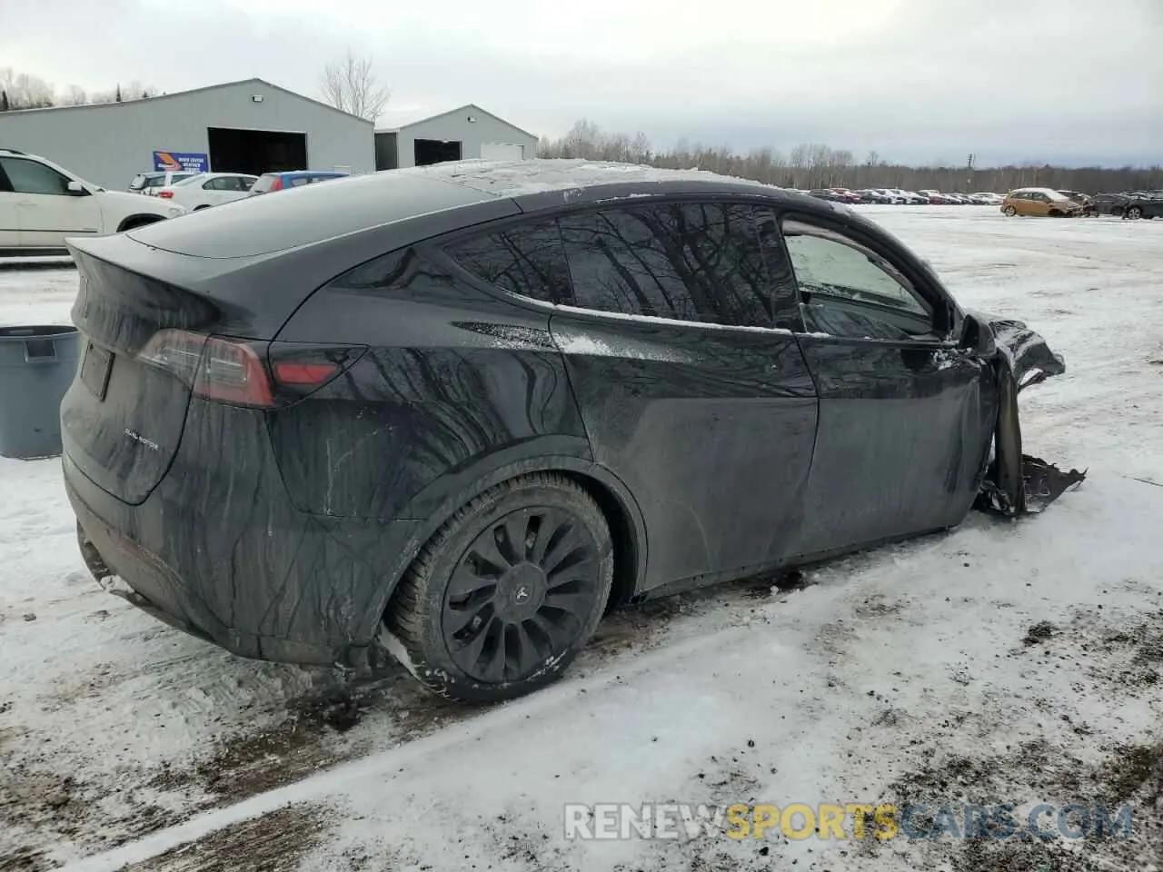 3 fotografías del automóvil dañado 7SAYGDEEXRF090219 TESLA MODEL Y 2024