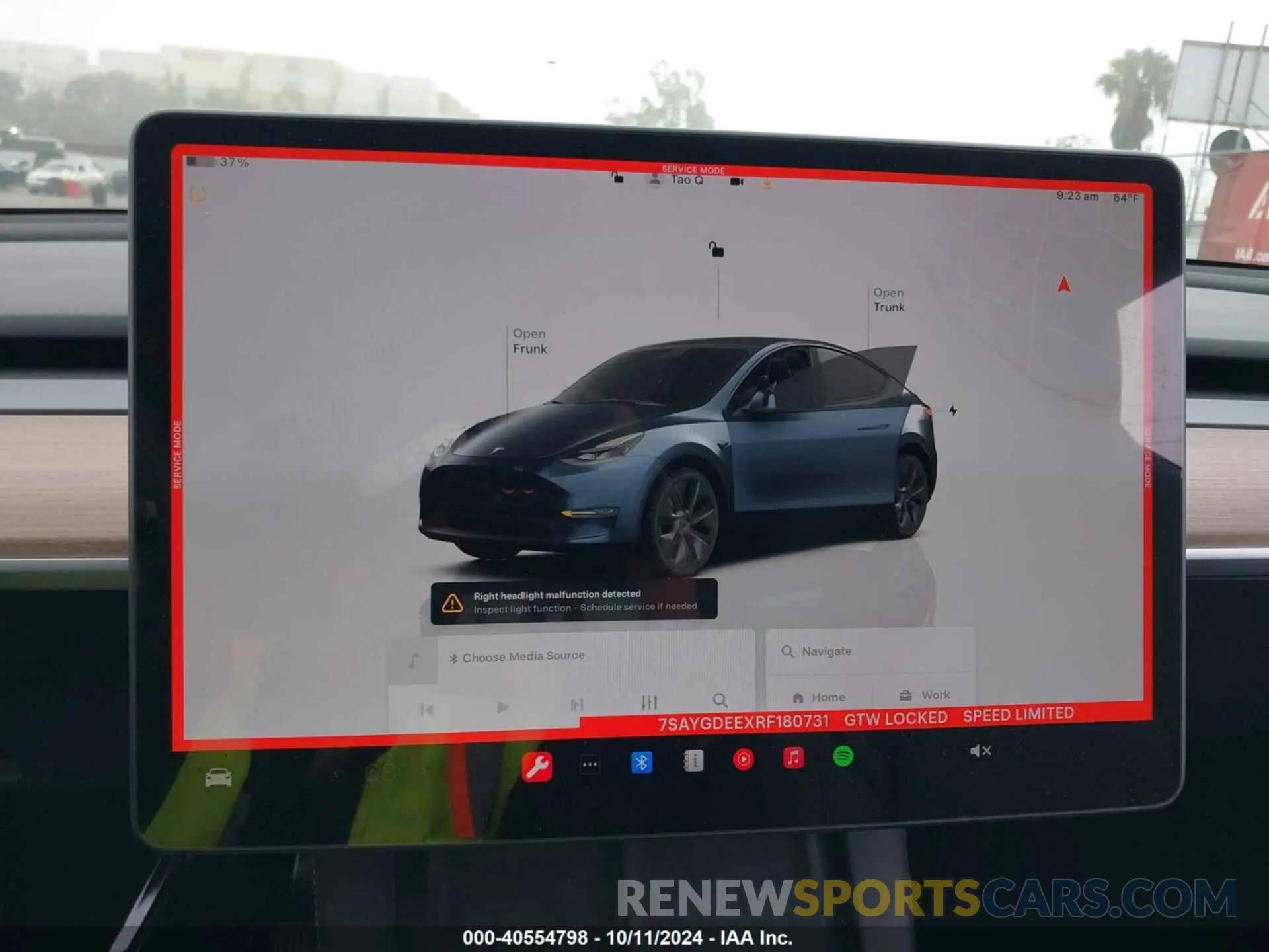 19 fotografías del automóvil dañado 7SAYGDEEXRF180731 TESLA MODEL Y 2024