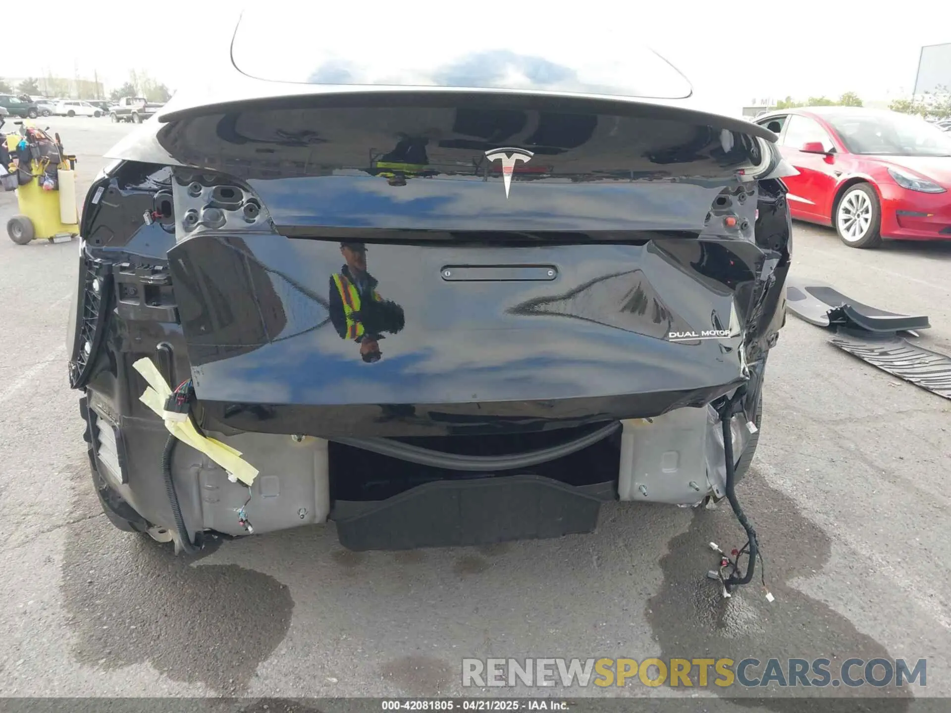 6 fotografías del automóvil dañado 7SAYGDEF2RF125439 TESLA MODEL Y 2024