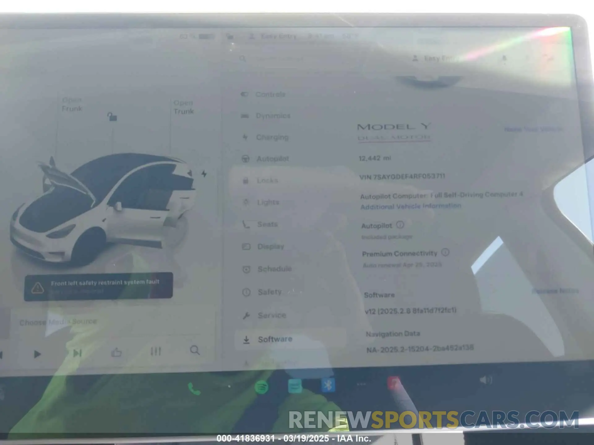 7 fotografías del automóvil dañado 7SAYGDEF4RF053711 TESLA MODEL Y 2024